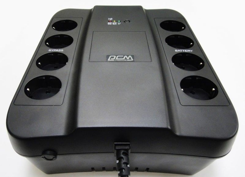 Источник бесперебойного питания Powercom Back-UPS SPIDER, Line-Interactive, 1000VA/550W, Tower, 8xSchuko outlets (4 surge & 4 batt), USB (688277)