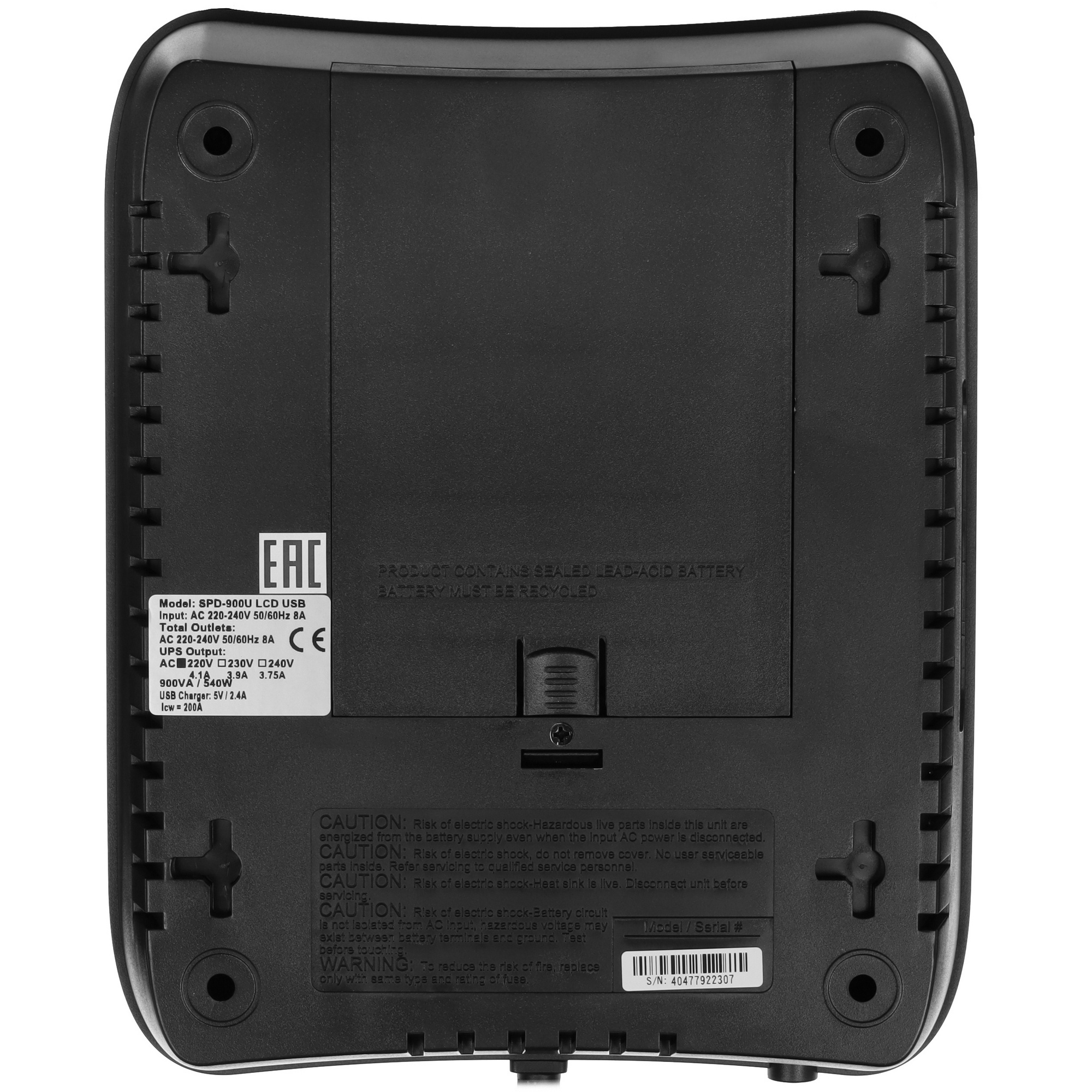 Источник бесперебойного питания Powercom SPIDER, Интерактивная, 900 ВА / 540 Вт, Tower, Schuko, LCD,