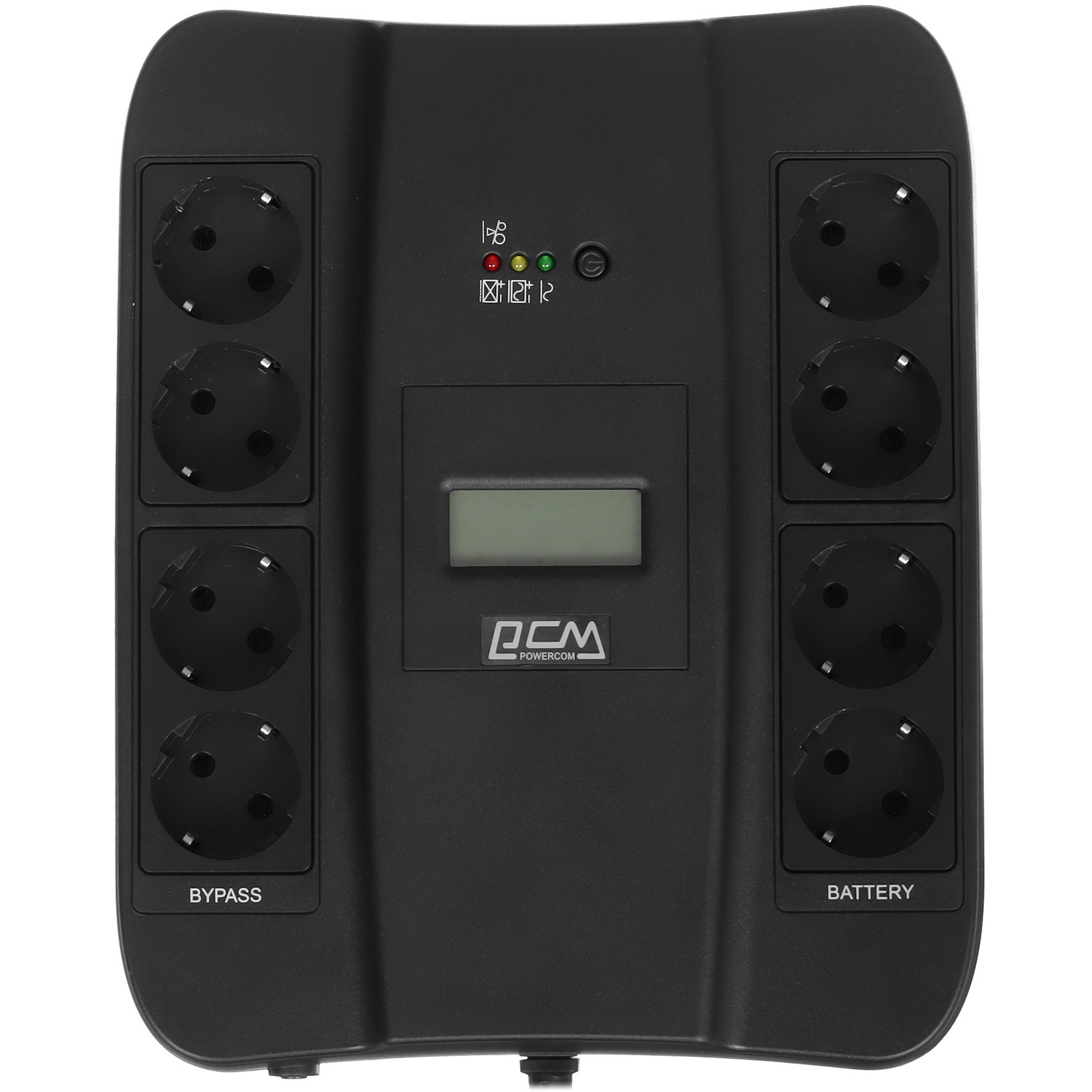 Источник бесперебойного питания Powercom SPIDER, Интерактивная, 900 ВА / 540 Вт, Tower, Schuko, LCD,