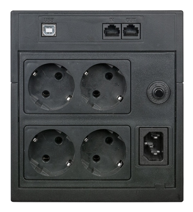 Источник бесперебойного питания Powercom Raptor, Line-Interactive, 1025VA/615W, Tower, 4xSchuko, LCD, USB (1107532)
