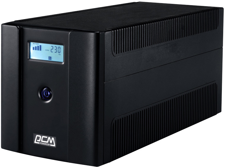 Источник бесперебойного питания Powercom Raptor, Line-Interactive, 1025VA/615W, Tower, 4xSchuko, LCD, USB (1107532)