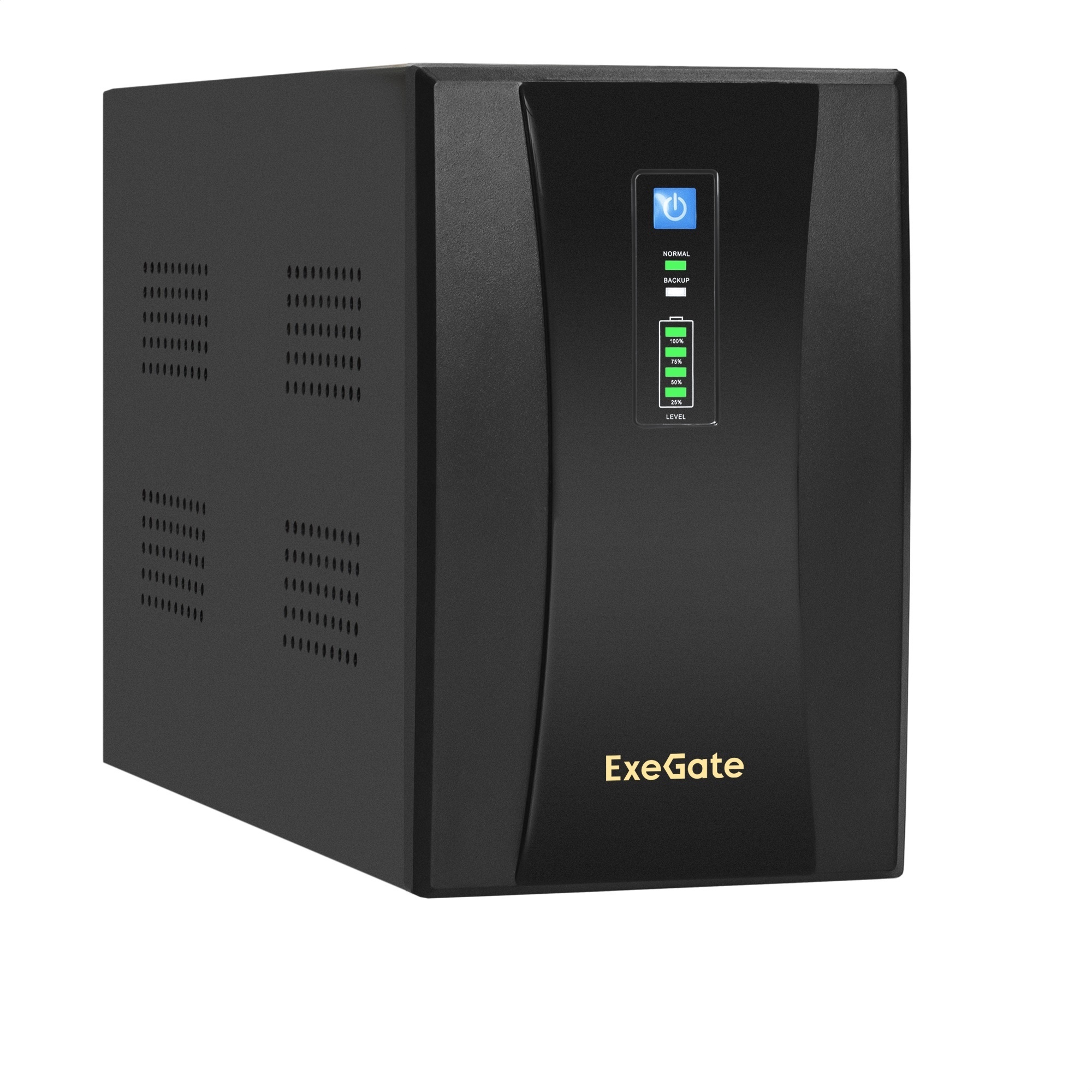 ИБП ExeGate SpecialPro UNB-2200.LED.AVR.4C13.RJ.USB (2200VA/1300W, LED, AVR,4*C13, RJ45/11,USB, батарея 12V 9Ah - 2 шт., металлический корпус, Black)
