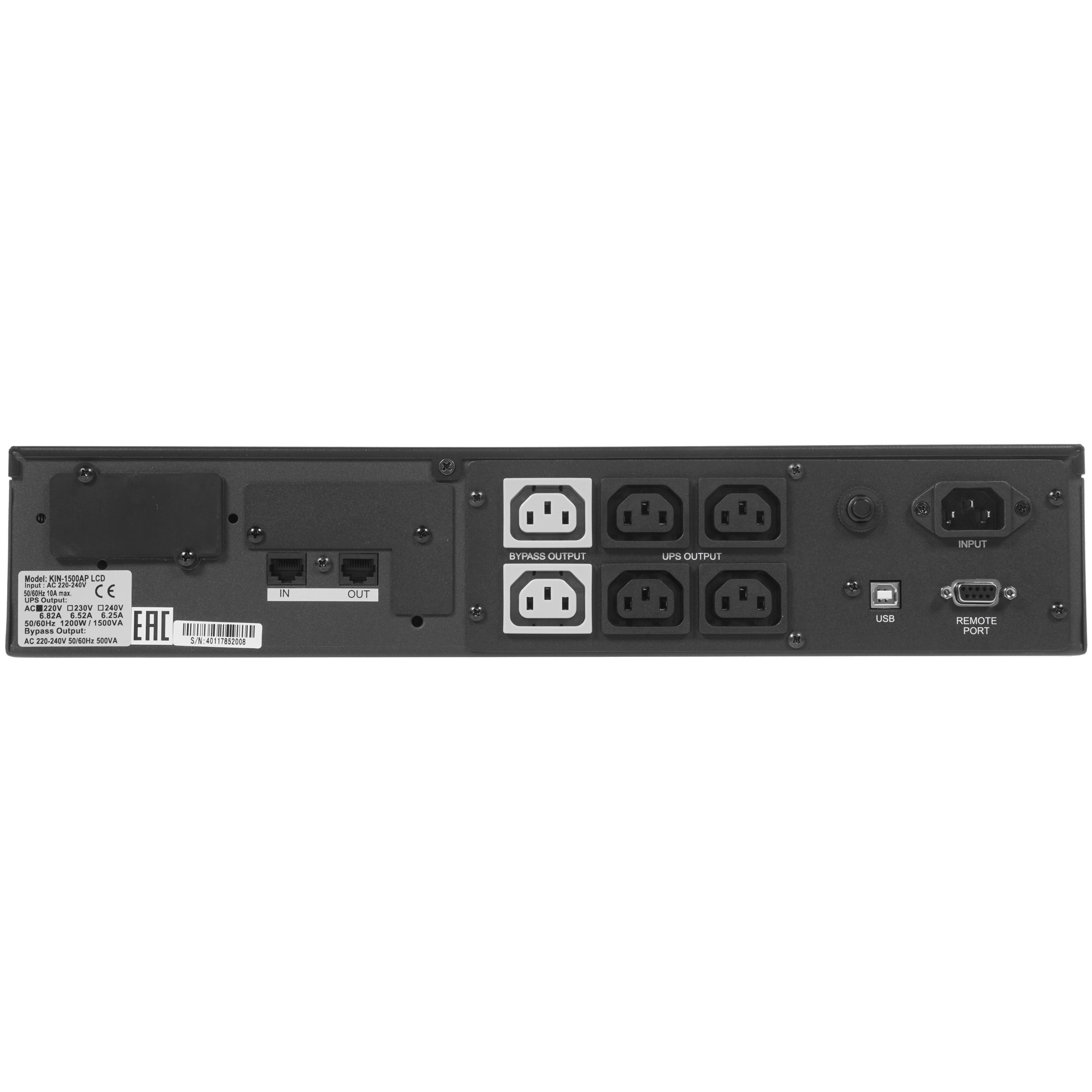 Источник бесперебойного питания Powercom King Pro RM, Line-Interactive, 1500VA/1200W, Rack mount 2U, 6*IEC320-C13 (2 surge & 4 batt), Serial+USB, SmartSlot, LCD, black (1152600)