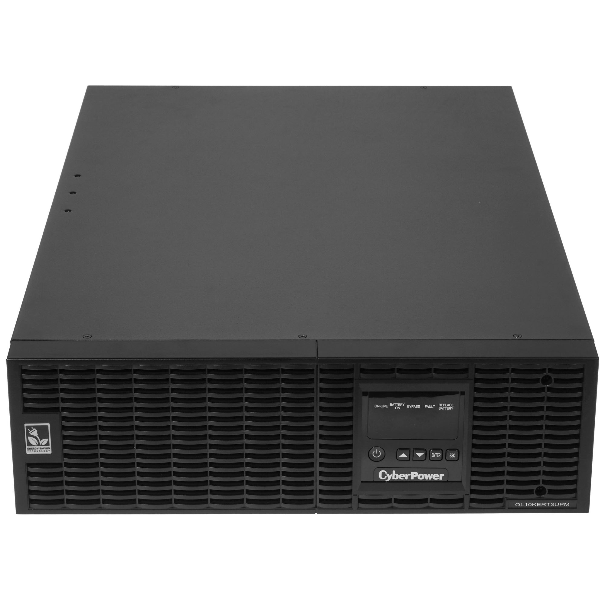 Источник бесперебойного питания CyberPower OL10KERT3UPM Online 10000VA/10000W USB/RS-232/Dry/EPO/SNMPslot/RJ11/45/EBM/Power module without batteries, (4 IEC С13, 4 IEC C19, terminal block)