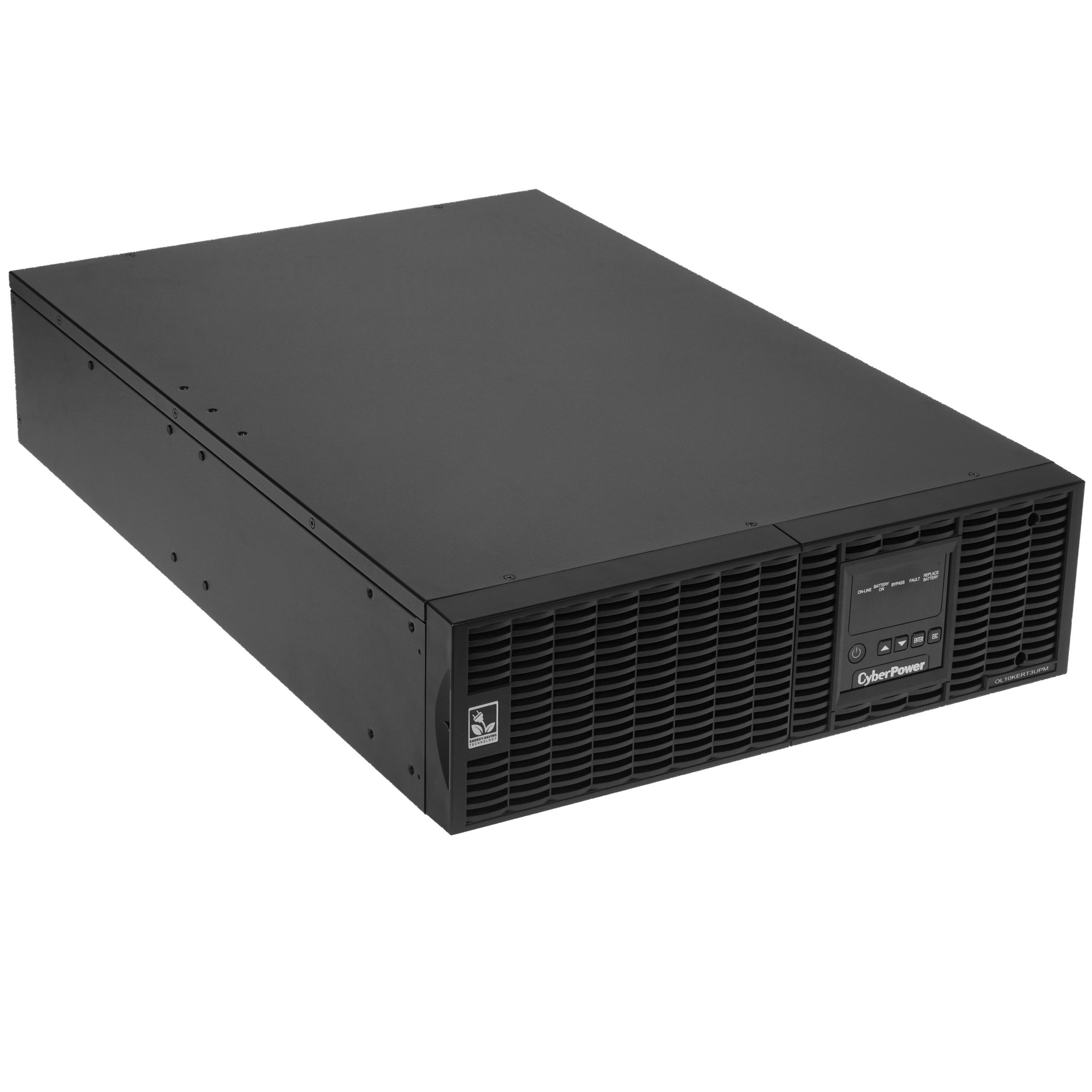 Источник бесперебойного питания CyberPower OL10KERT3UPM Online 10000VA/10000W USB/RS-232/Dry/EPO/SNMPslot/RJ11/45/EBM/Power module without batteries, (4 IEC С13, 4 IEC C19, terminal block)