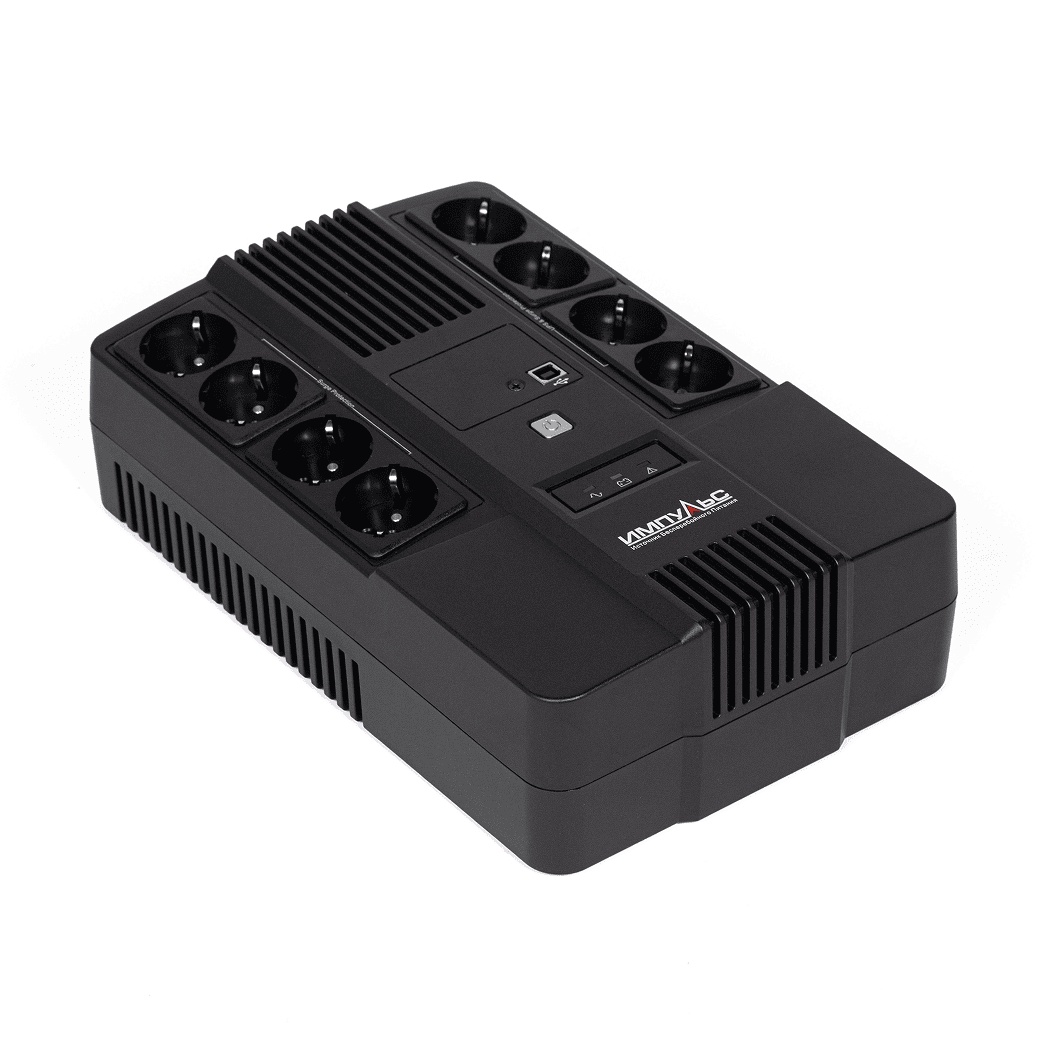 ИБП МАСТЕР 600, 600/360 ВА/Вт, LED, USB, RJ11/RJ45, SCHUKOx8 Импульс MT60102