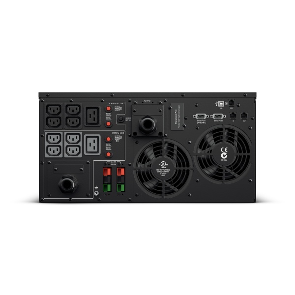 2 изолированных источника питания (85-264 VAC), -40. CyberPower PR6000ELCDRTXL5U Line-Interactive 6000VA/4500W USB/RS-232/Dry/EPO/SNMPslot/RJ11/45/EBM (8 IEC С13, 2 IEC C19, terminal block)
