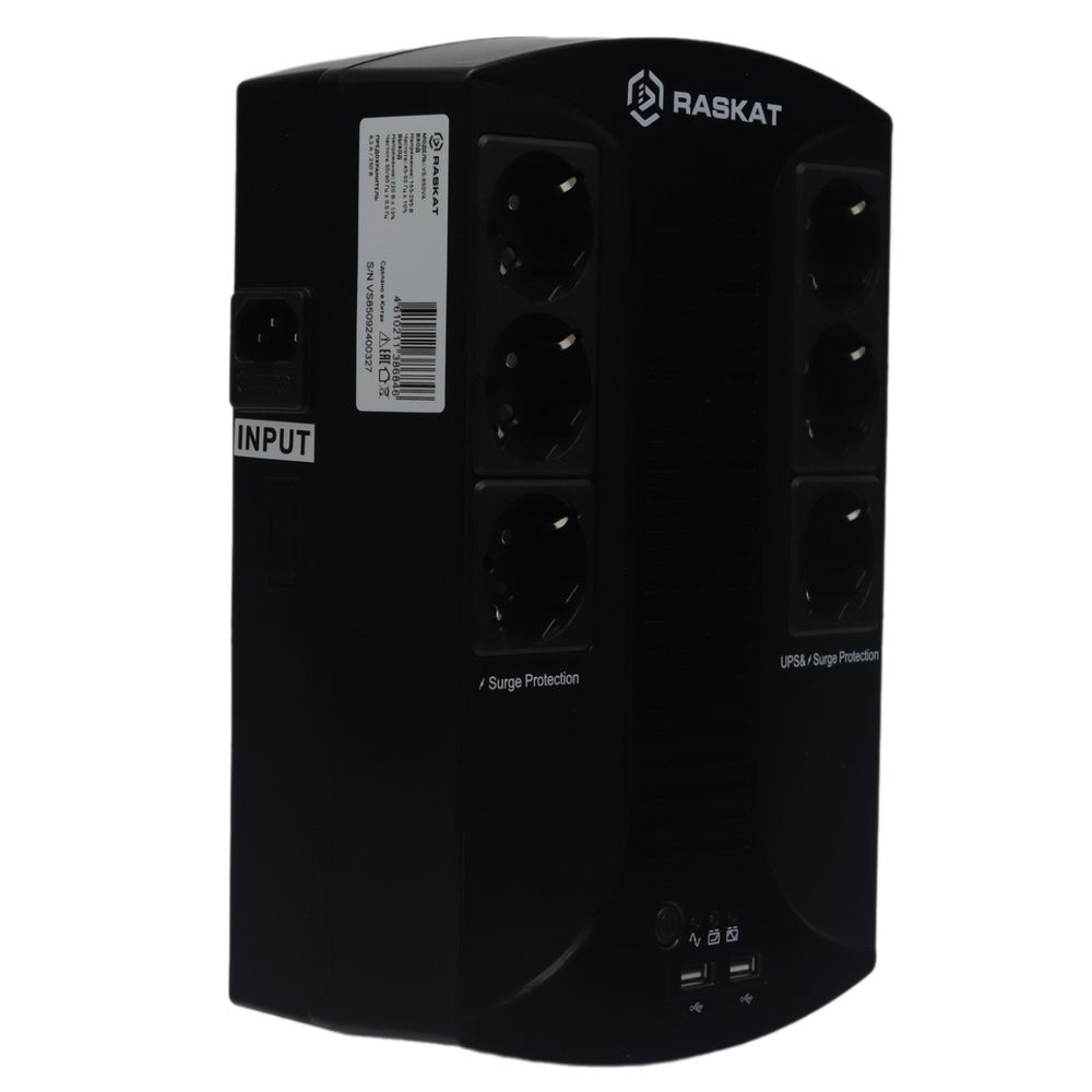 Источник бесперебойного питания  ИБП Raskat VS-850VA 850VA, 510Вт, 6хCEE 7