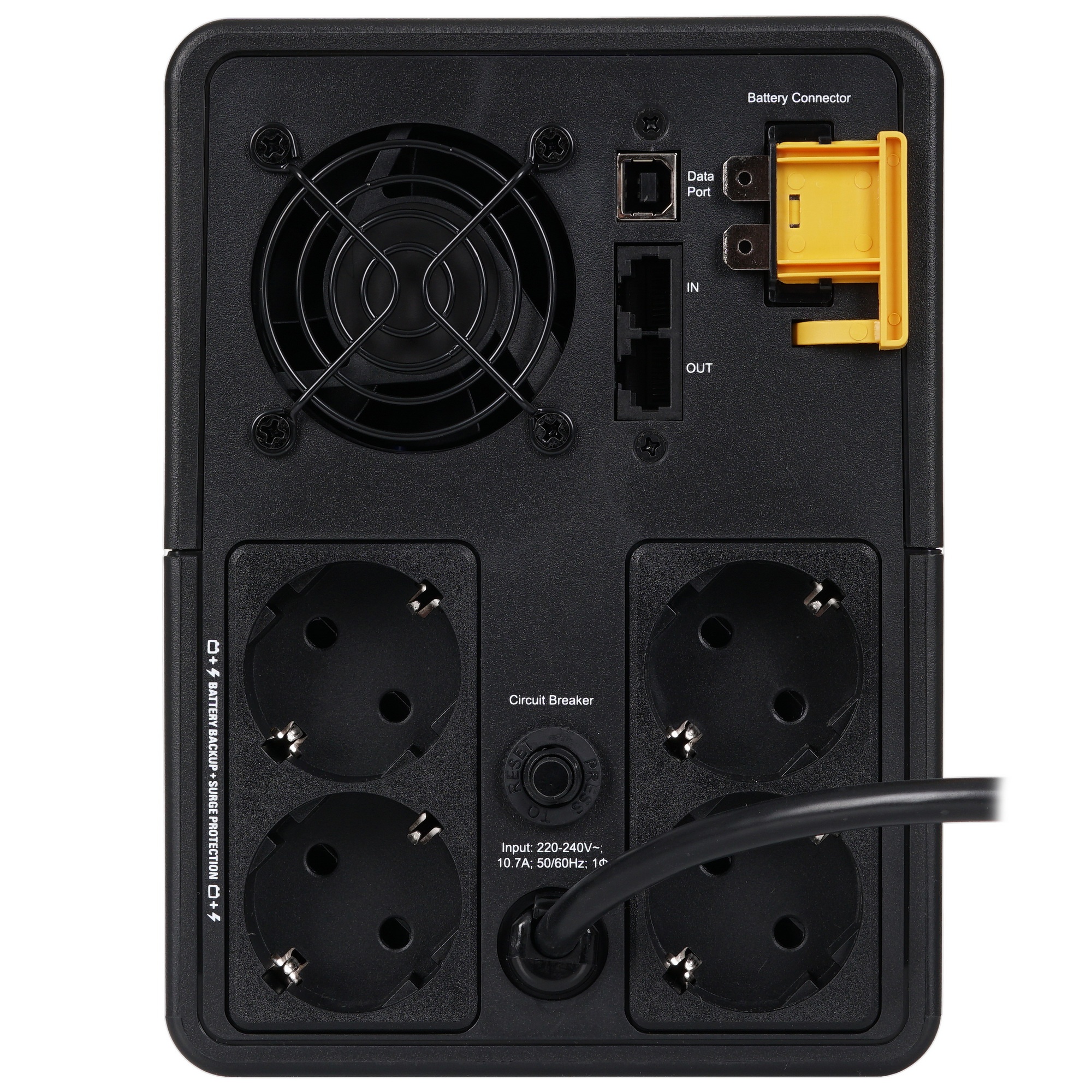 Источник бесперебойного питания APC Back-UPS 2200VA/1200W, 230V, AVR, 4 Schuko Sockets, USB, 1 year warranty