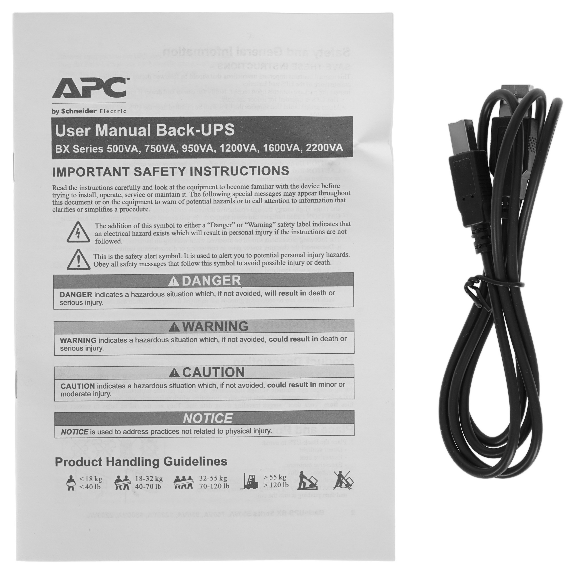 Источник бесперебойного питания APC Back-UPS 2200VA/1200W, 230V, AVR, 4 Schuko Sockets, USB, 1 year warranty