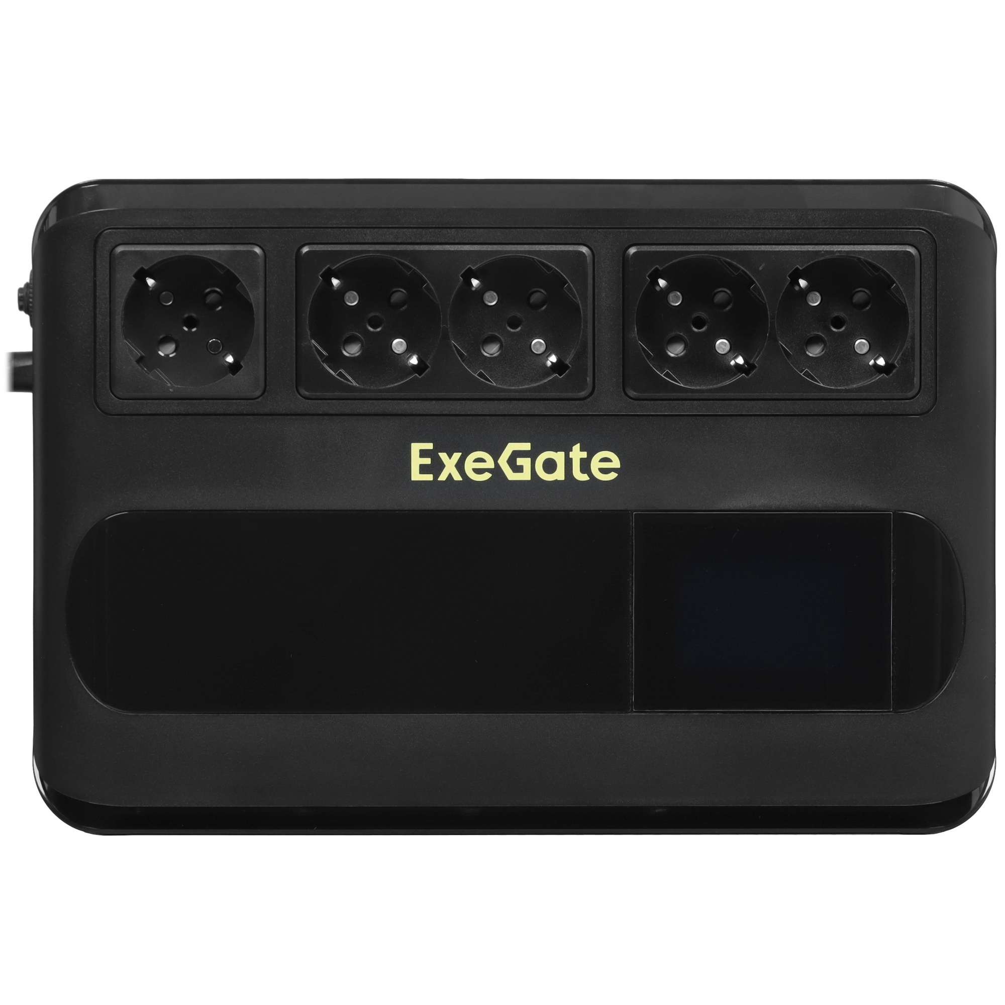 ИБП ExeGate NEO Smart BU-800.LCD.AVR.5SH.CH (800VA/480W, цветной LCD-дисплей, AVR, 5*Schuko, USB-порт для зарядки, батарея 12V 7.2Ah, Black)