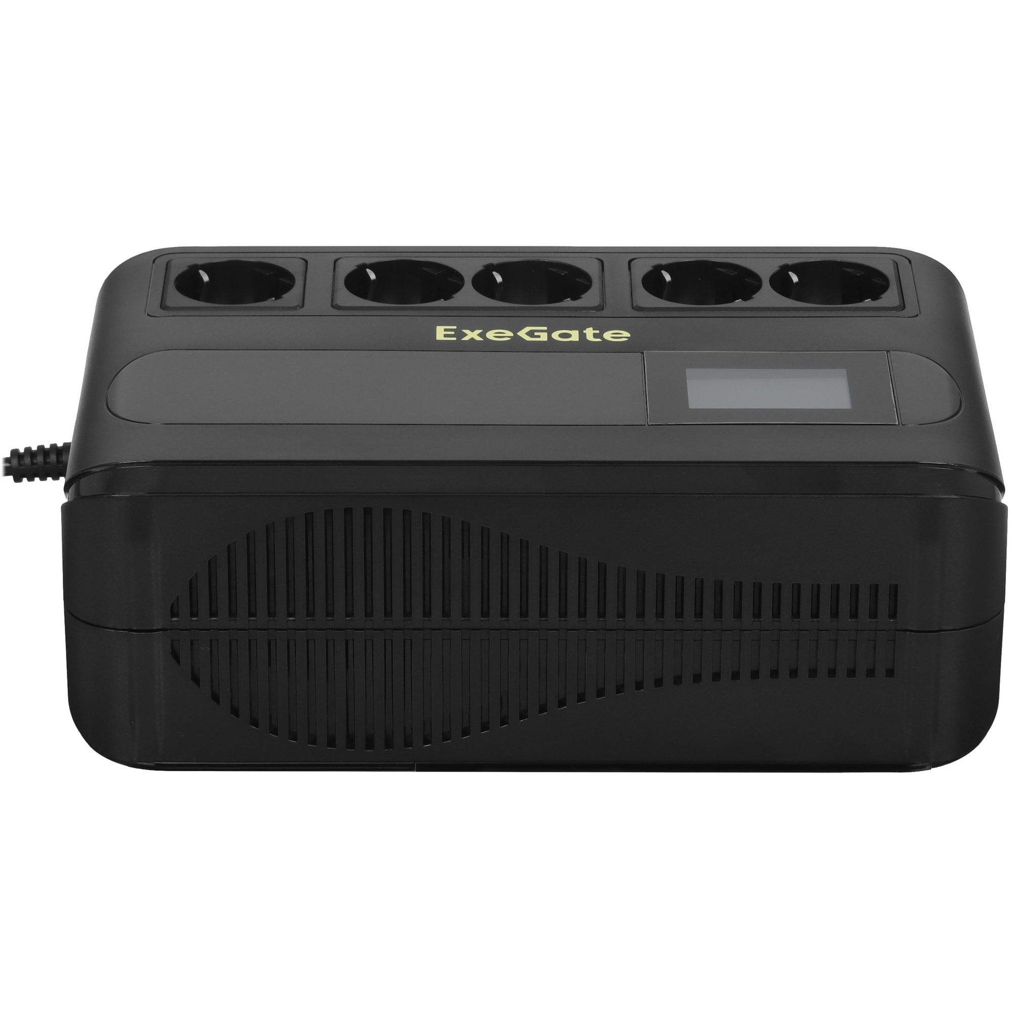 ИБП ExeGate NEO Smart BU-800.LCD.AVR.5SH.CH (800VA/480W, цветной LCD-дисплей, AVR, 5*Schuko, USB-порт для зарядки, батарея 12V 7.2Ah, Black)