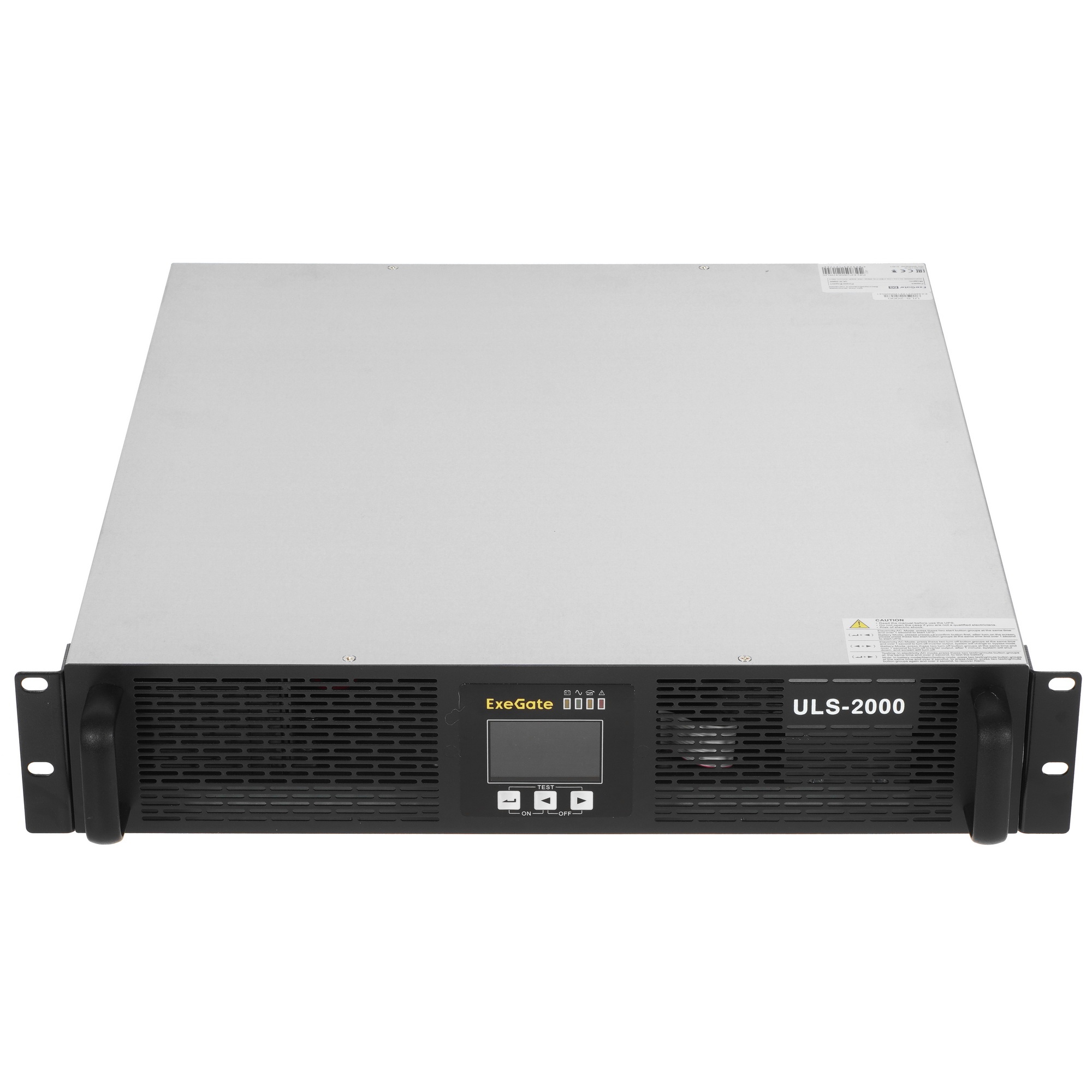 Источник бесперебойного питания (ИБП) Exegate EP285647RUS On-line ExeGate PowerExpert ULS-2000.LCD.AVR.6C13.USB.RS232.SNMP.2U (2000VA/2000W, On-Line, PF=1, LCD, 6*C13, RS232, USB, SNMP-slot, батарея 12V 7.2Ah - 6шт, Rackmount 2U/Tower, металлический корпу