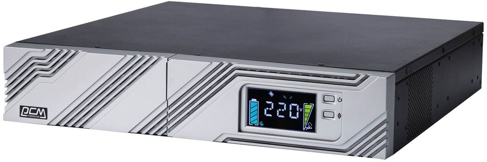 Источник бесперебойного питания Powercom Smart-UPS SMART RT, Line-Interactive, 1000VA/900W, Rack/Tower, 8*IEC320-C13 (8 batt), Serial+USB, SNMP Slot, подкл. доп. Батарей (1157673)