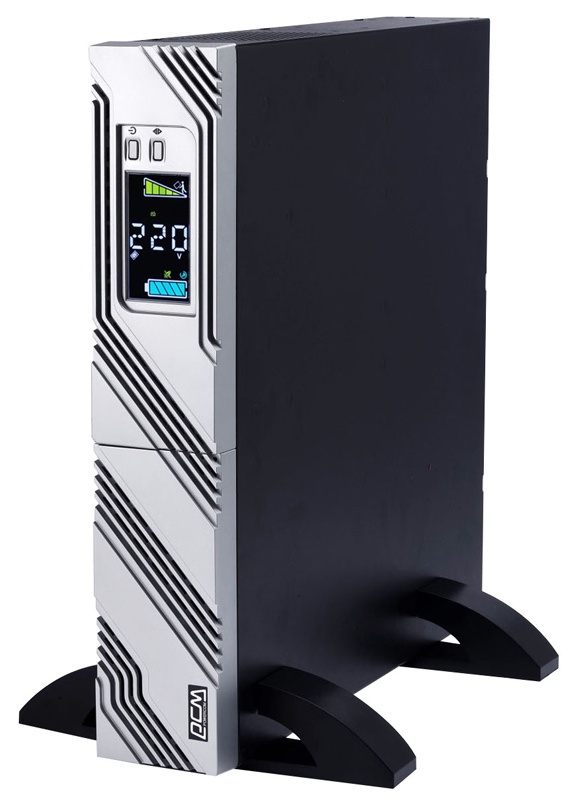 Источник бесперебойного питания Powercom Smart-UPS SMART RT, Line-Interactive, 1000VA/900W, Rack/Tower, 8*IEC320-C13 (8 batt), Serial+USB, SNMP Slot, подкл. доп. Батарей (1157673)