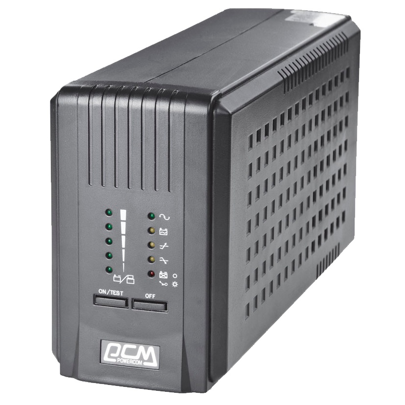 Источник бесперебойного питания Powercom Smart King Pro+ SPT-500, Line-Interactive, 500VA/400W, Tower, 5*IEC320-C13 (2 surge & 3 batt), black (1154030)