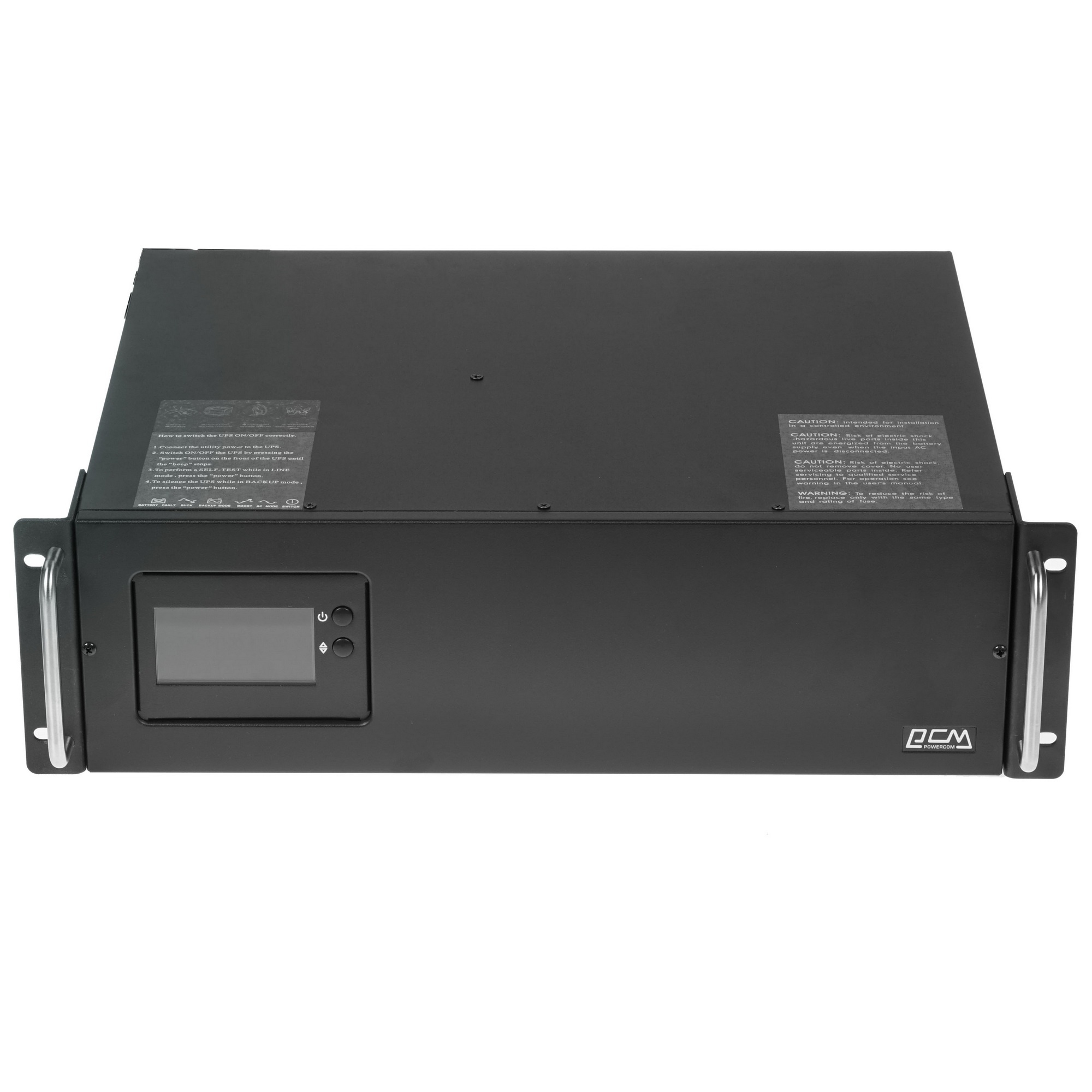 Источник бесперебойного питания Powercom King Pro RM KIN-2200AP, LCD, 2200VA/1760W, Rack mount 3U, 8*IEC320-C13 (8 batt), SNMP Slot, black (1152608)
