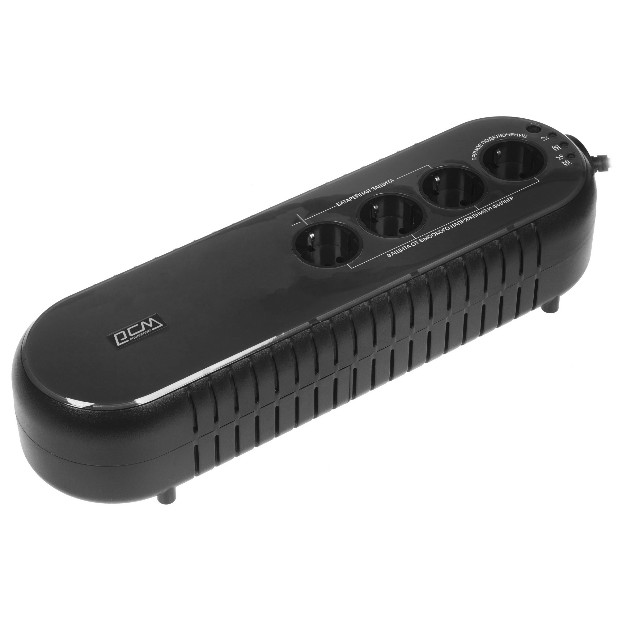 Источник бесперебойного питания Powercom Back-UPS WOW, OffLine, 1000VA/500W, Tower, 4xSchuko outlets(1 Surge & 3 batt), USB (78235)
