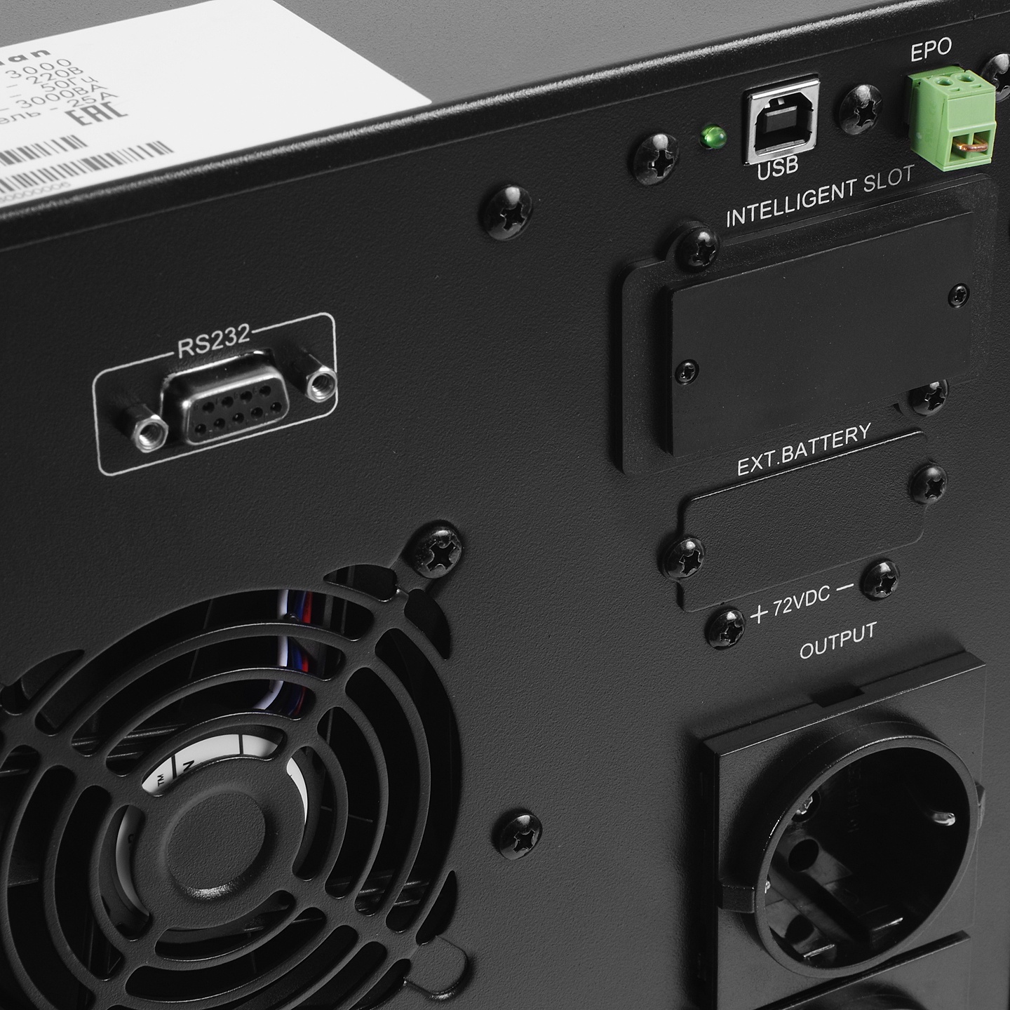 Источник бесперебойного питания Powerman Online 3000VA/2400W, 220V, Tower, Out: 3xShuko, Black*Onlin
