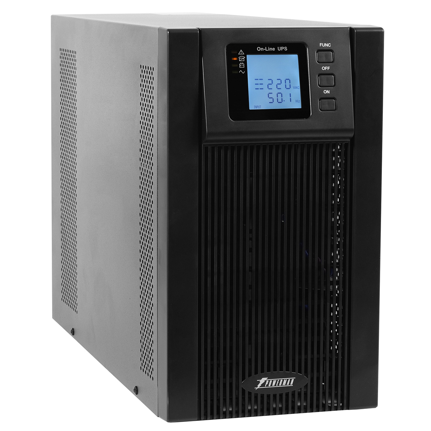 Источник бесперебойного питания Powerman Online 3000VA/2400W, 220V, Tower, Out: 3xShuko, Black*Onlin