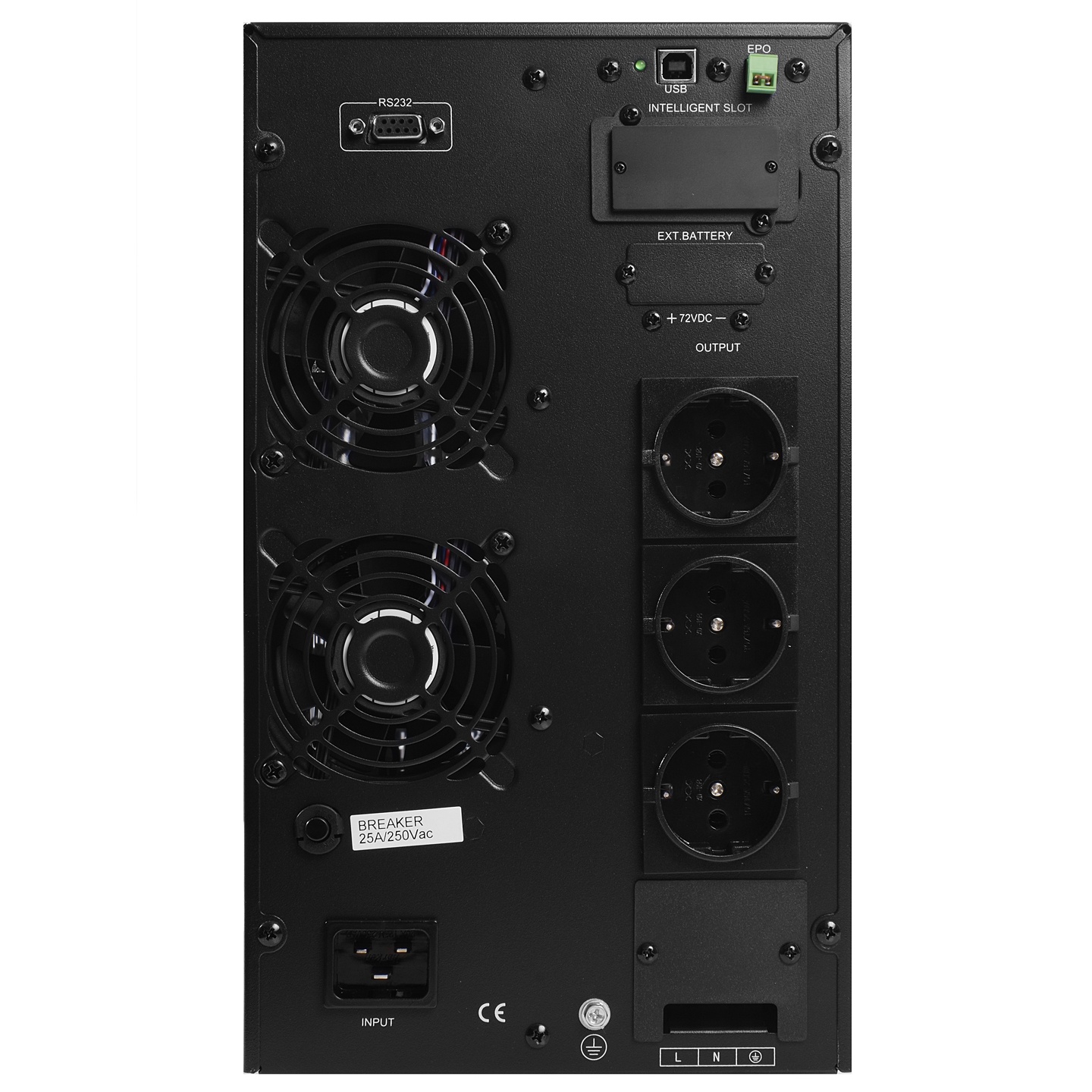 Источник бесперебойного питания Powerman Online 3000VA/2400W, 220V, Tower, Out: 3xShuko, Black*Onlin