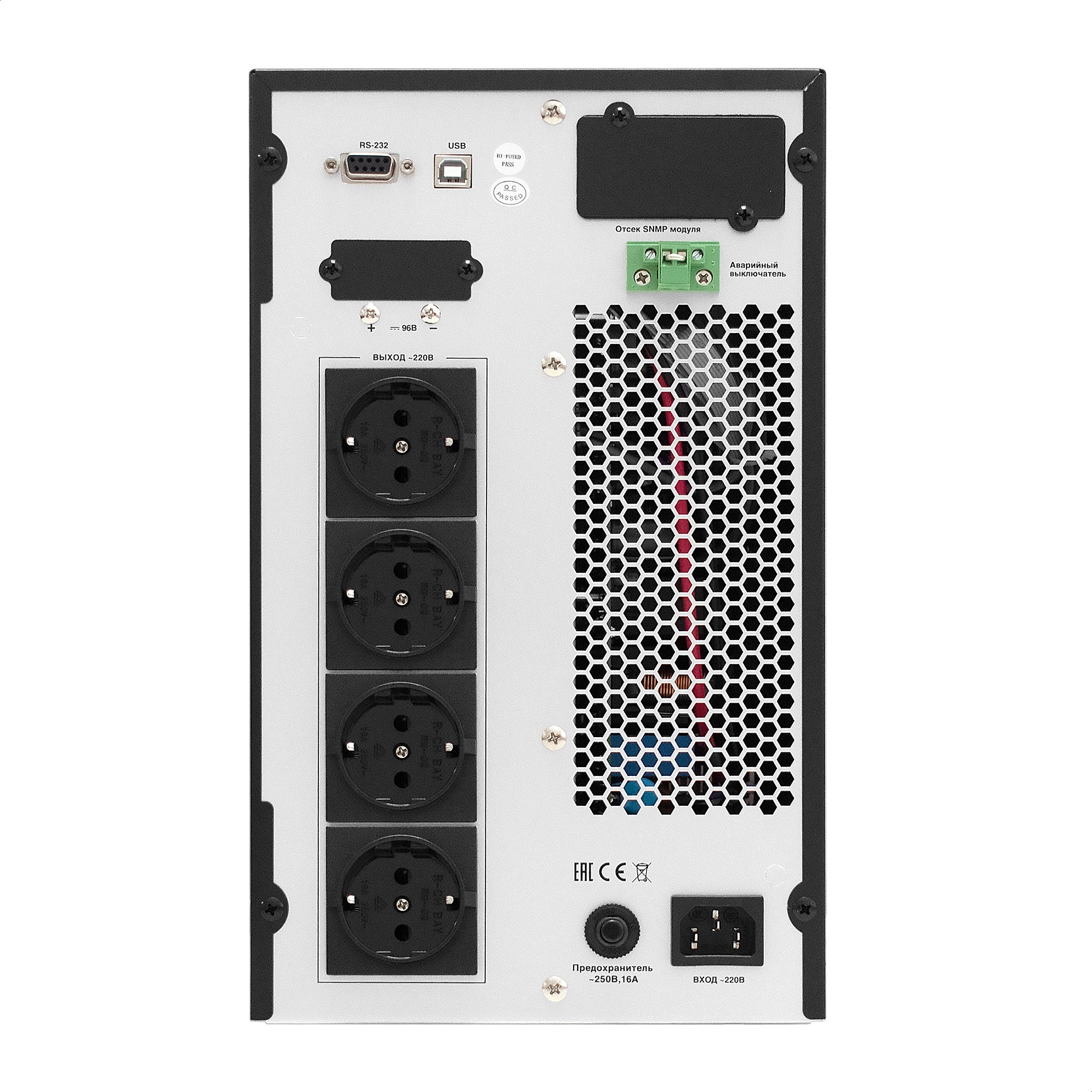 ИБП On-line ExeGate PowerExpert TL-2000.72V.LCD.AVR.4SH.USB.RS232.SNMP (2000VA/2000W, On-Line, PF=1, LCD, 4*Schuko, RS232, USB, SNMP-slot, батарея 12V 7.2Ah - 6шт, возможность подключения до 4 внешних батарейных блоков 72В, Tower, металлический