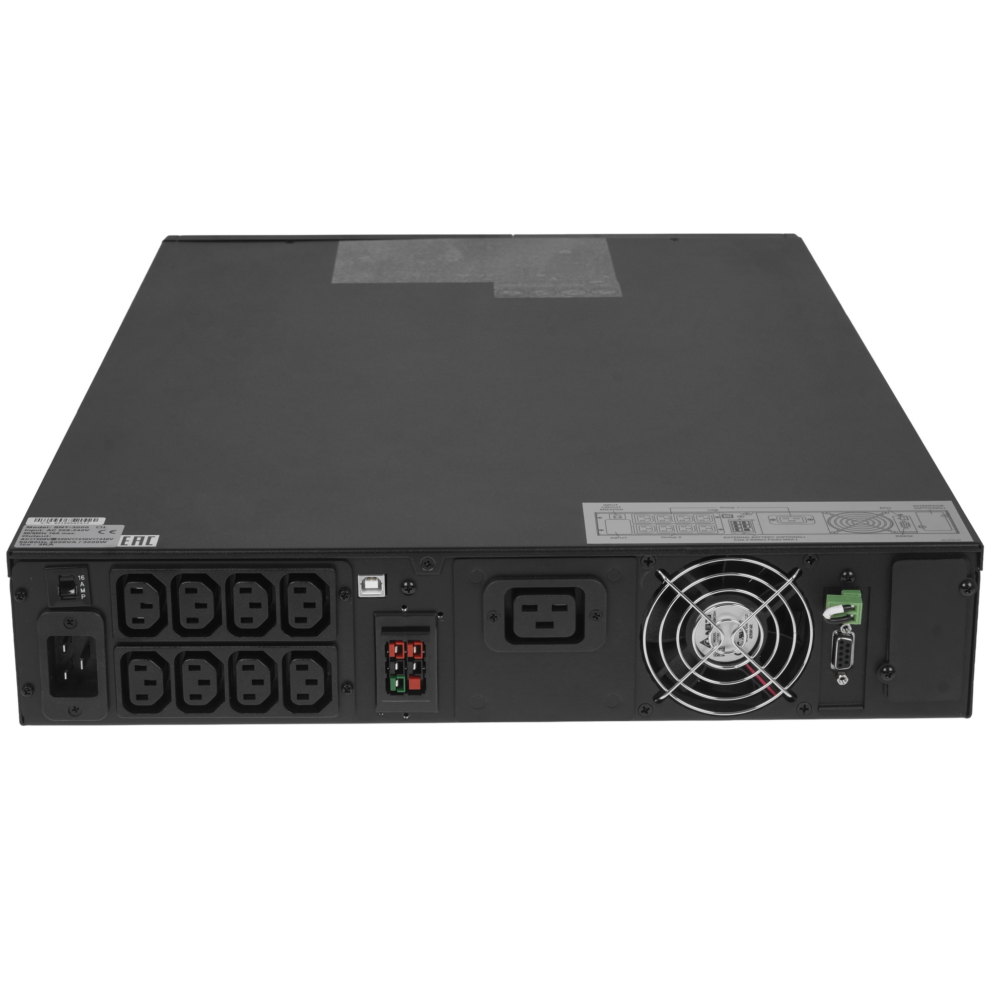 Источник бесперебойного питания Powercom SENTINEL, On-Line, 3000VA/3000W, Rack/Tower, 8*IEC320-C13 + 1*C19, Serial+USB, SNMP Slot (1452103)