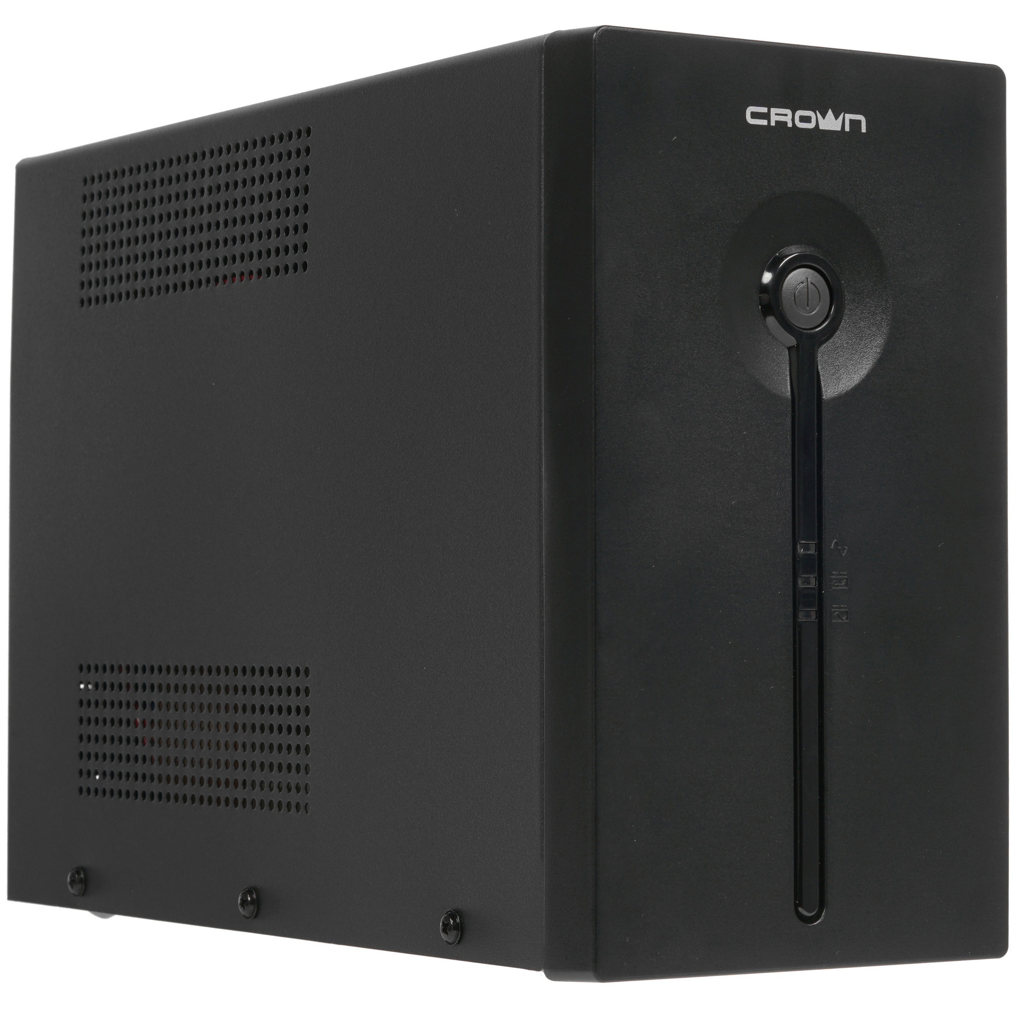 Источник бесперебойного питания CROWN ИБП CMU-SP800 COMBO {800VA металл,1x12V/9AH, розетки 2*IEC + 2