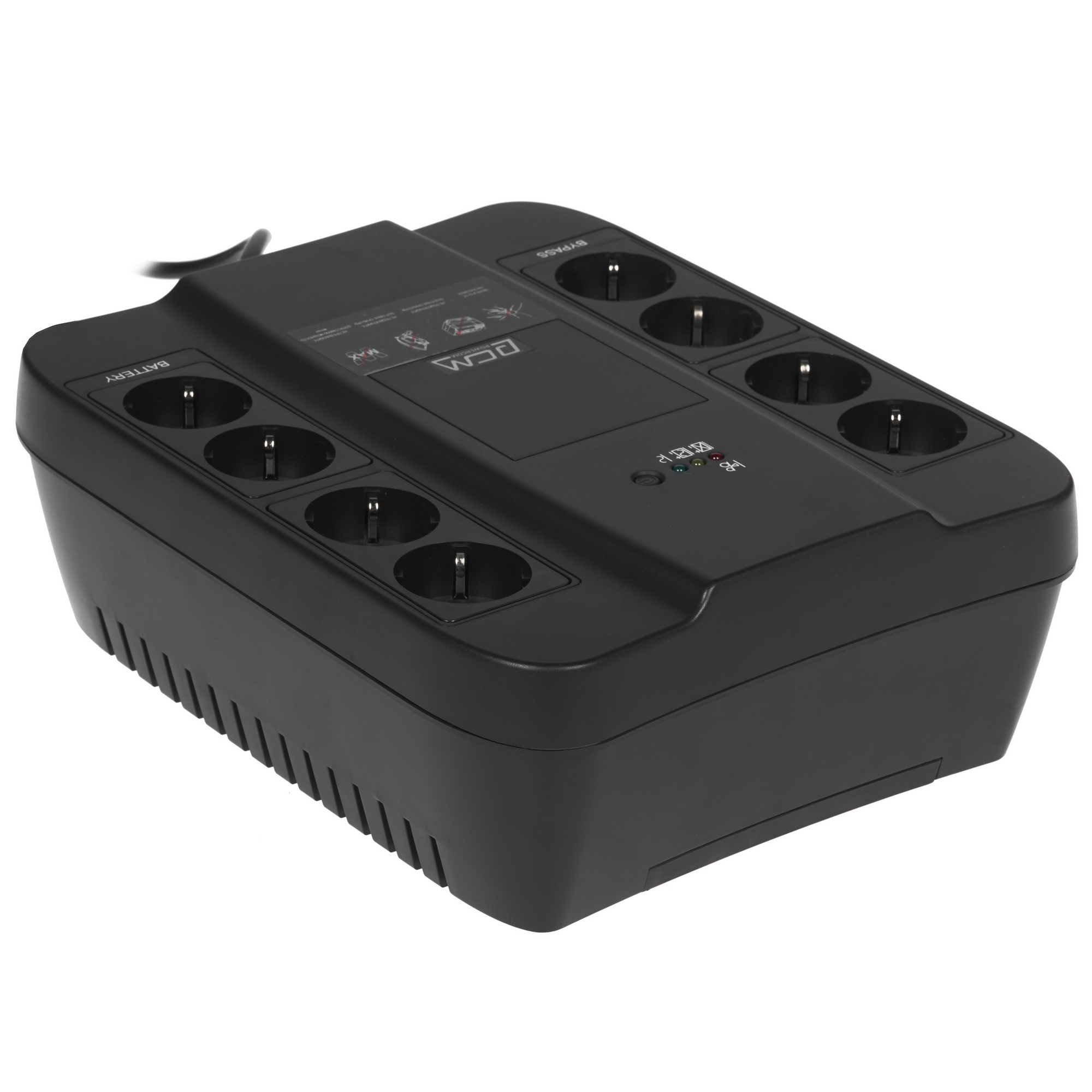 Источник бесперебойного питания Powercom Back-UPS SPIDER, OffLine, 450VA/270W, Tower, 8xSchuko outlets (4 surge & 4 batt) (332718)