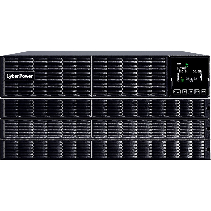 Источник бесперебойного питания CyberPower OLS10KERT5U Online 10000VA/10000W USB/RS-232/Dry/EPO/SNMP/CloudCard/(4 IEC С13, 4 IEC C19, terminal block)/bat.detect./МВ NEW