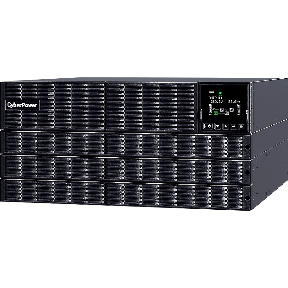 Источник бесперебойного питания CyberPower OLS10KERT5U Online 10000VA/10000W USB/RS-232/Dry/EPO/SNMP/CloudCard/(4 IEC С13, 4 IEC C19, terminal block)/bat.detect./МВ NEW