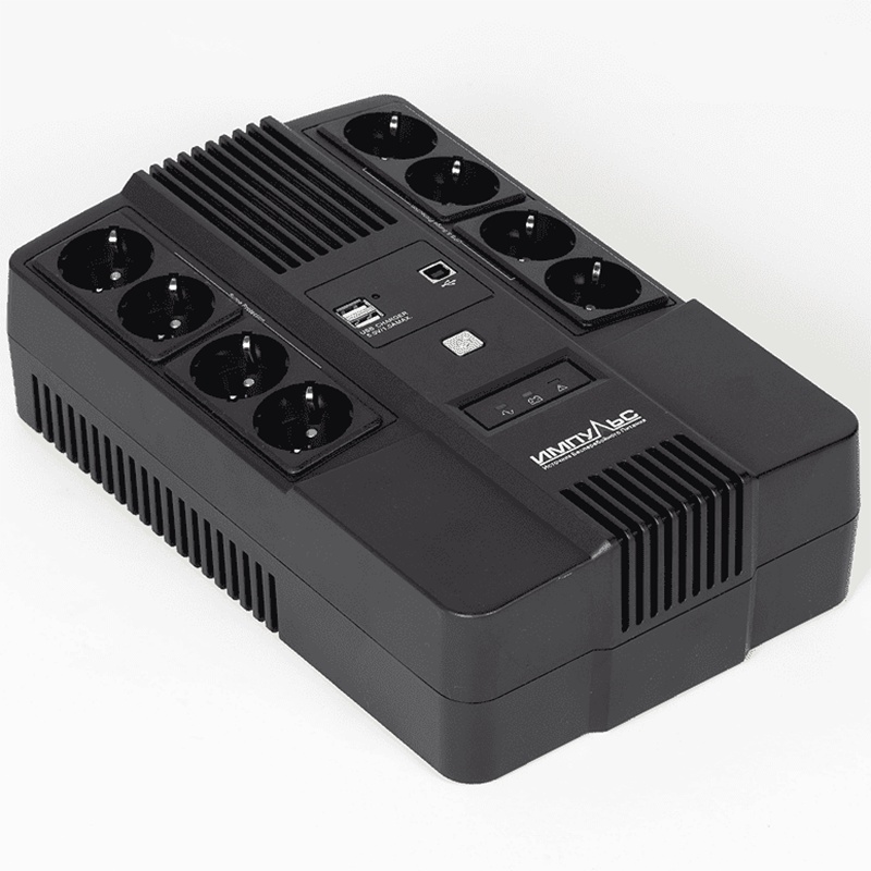 ИБП МАСТЕР 800, 800/480 ВА/Вт, LED, USB, RJ11/RJ45, SCHUKOx8 Импульс MT80103