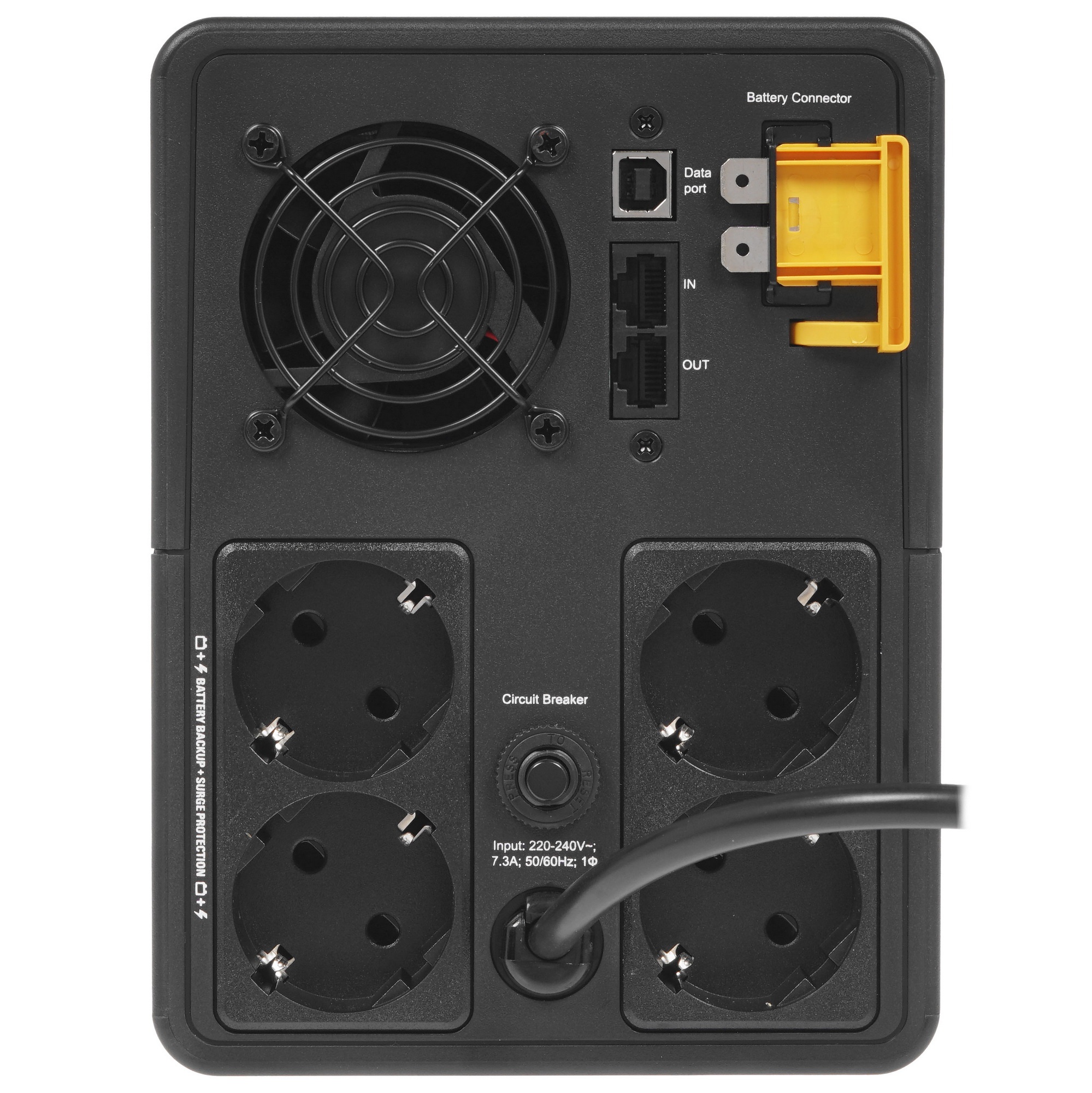 Источник бесперебойного питания APC Back-UPS 1600VA/900W, 230V, AVR, 4 Schuko Sockets, USB, 1 year warranty