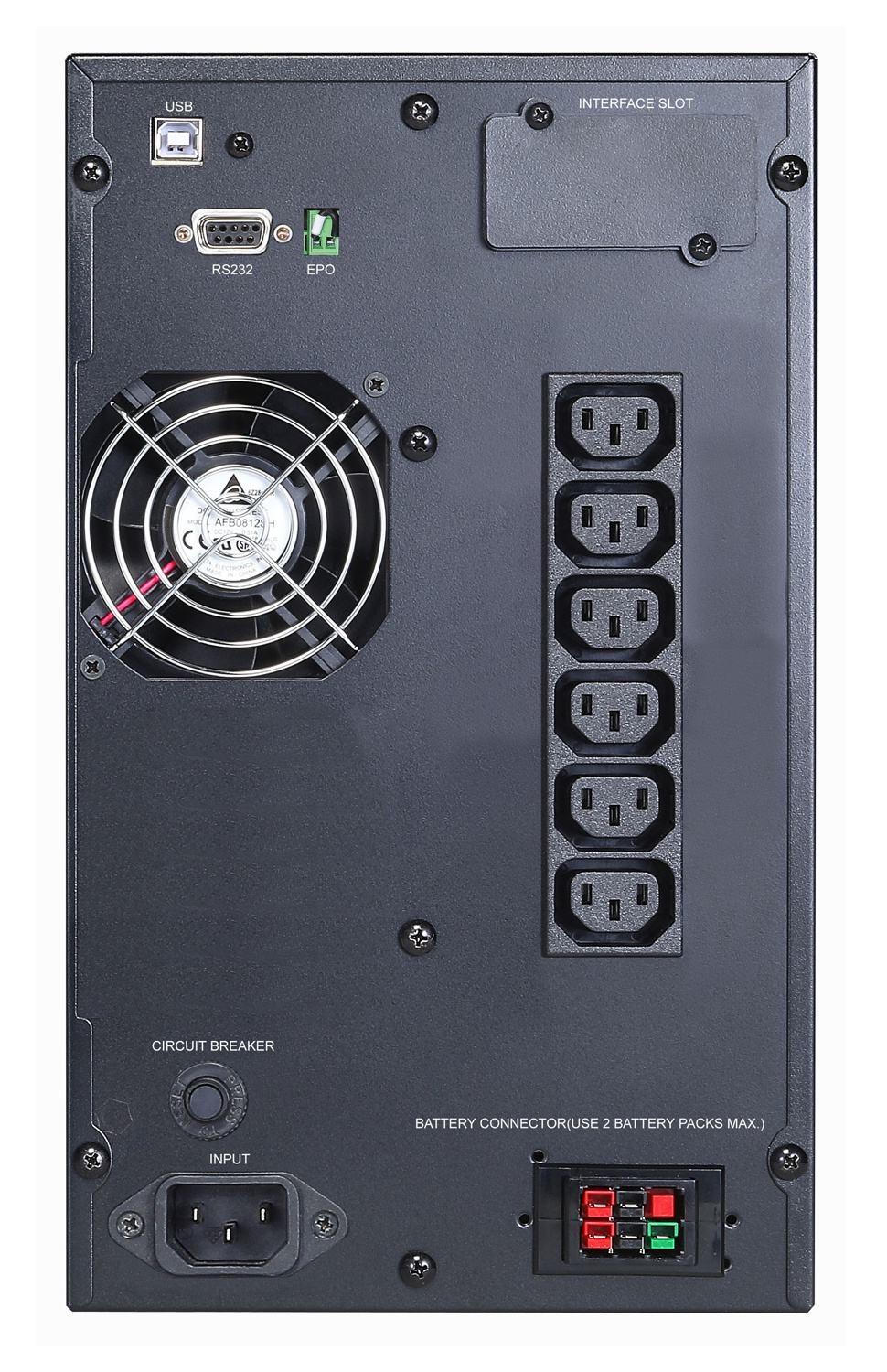Источник бесперебойного питания Powercom MACAN, On-Line, 1500VA/1500W, Tower, 6*IEC320-C13, Serial+USB, SNMP Slot (1186436)