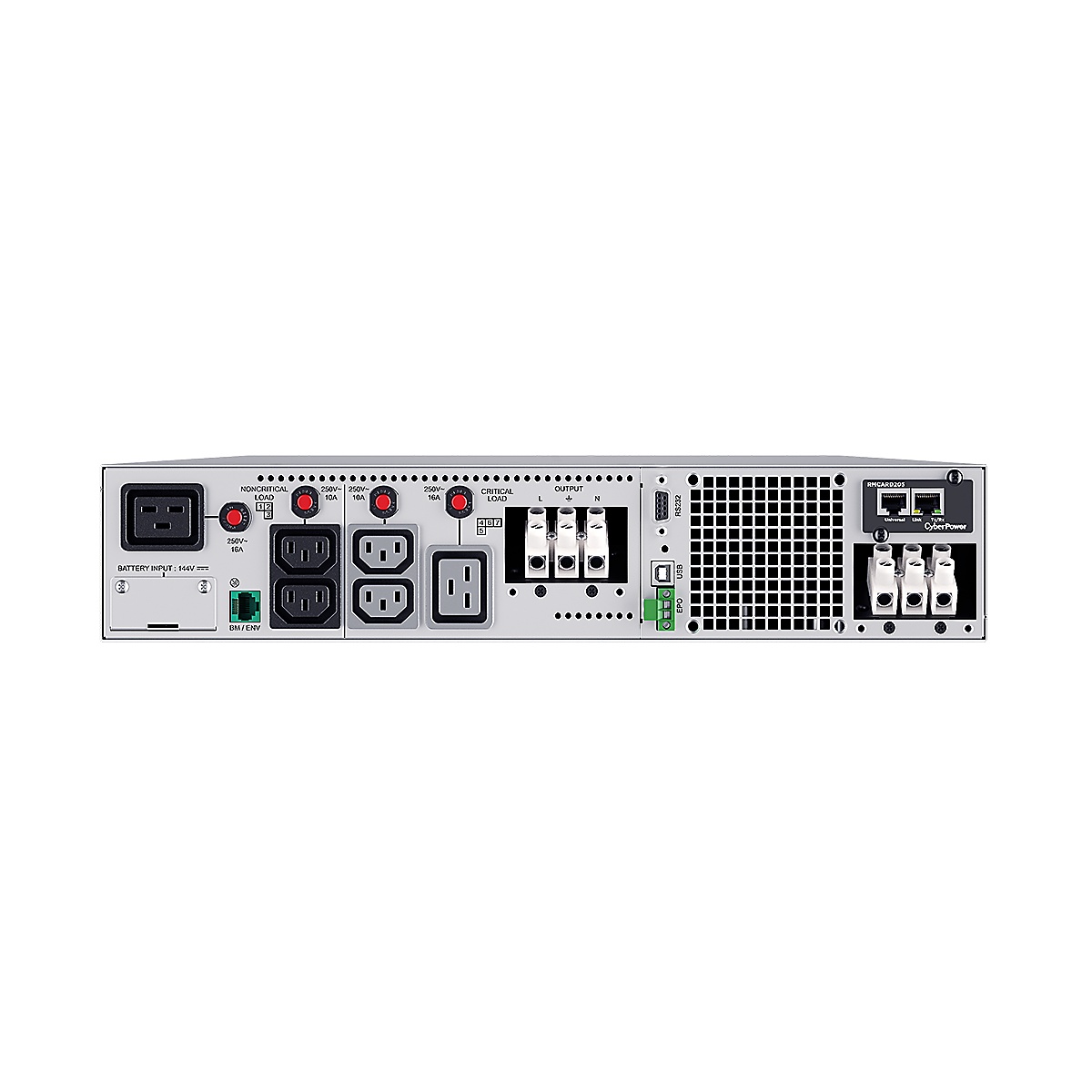 Источник бесперебойного питания CyberPower OL5KERTHD NEW Online 5000VA/5000W USB/RS-232+ Dry contact/EPO/SNMPslot (IEC C19 x 2, IEC C13 x 4, terminal block)