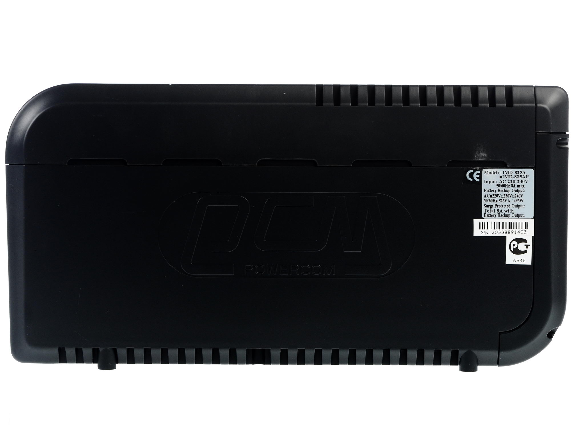 Источник бесперебойного питания Powercom Back-UPS IMPERIAL, Line-Interactive, 825VA/495W, Tower, 5*IEC320-C13 (2 surge & 3 batt), LCD, USB (507309)