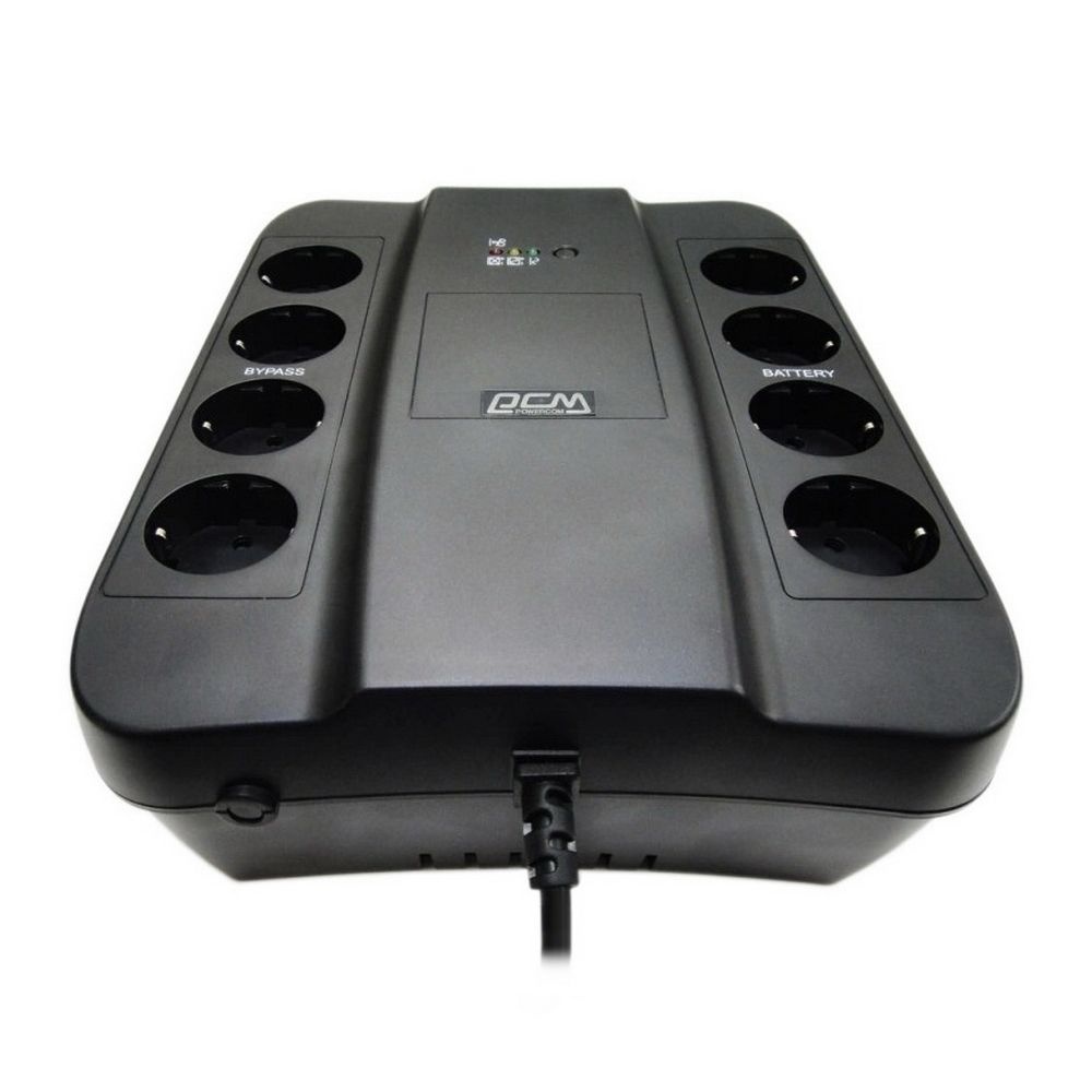 Источник бесперебойного питания Powercom Back-UPS SPIDER, Line-Interactive, 650VA/390W, Tower, 8xSchuko outlets (4 surge & 4 batt), USB (688275)