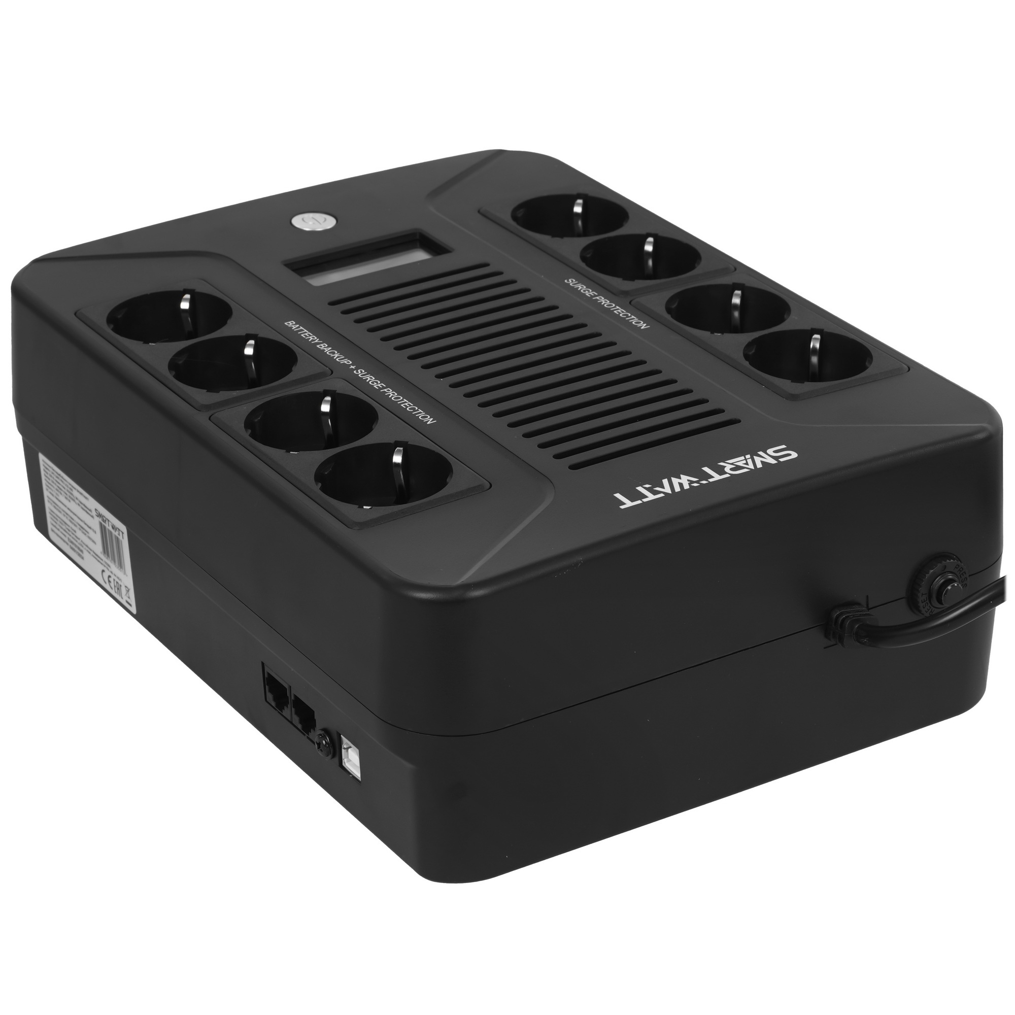 Источник бесперебойного питания SMARTWATT UPS SAFE PRO LCD 600 Line-interactive 600VA/360W Brick (Eu