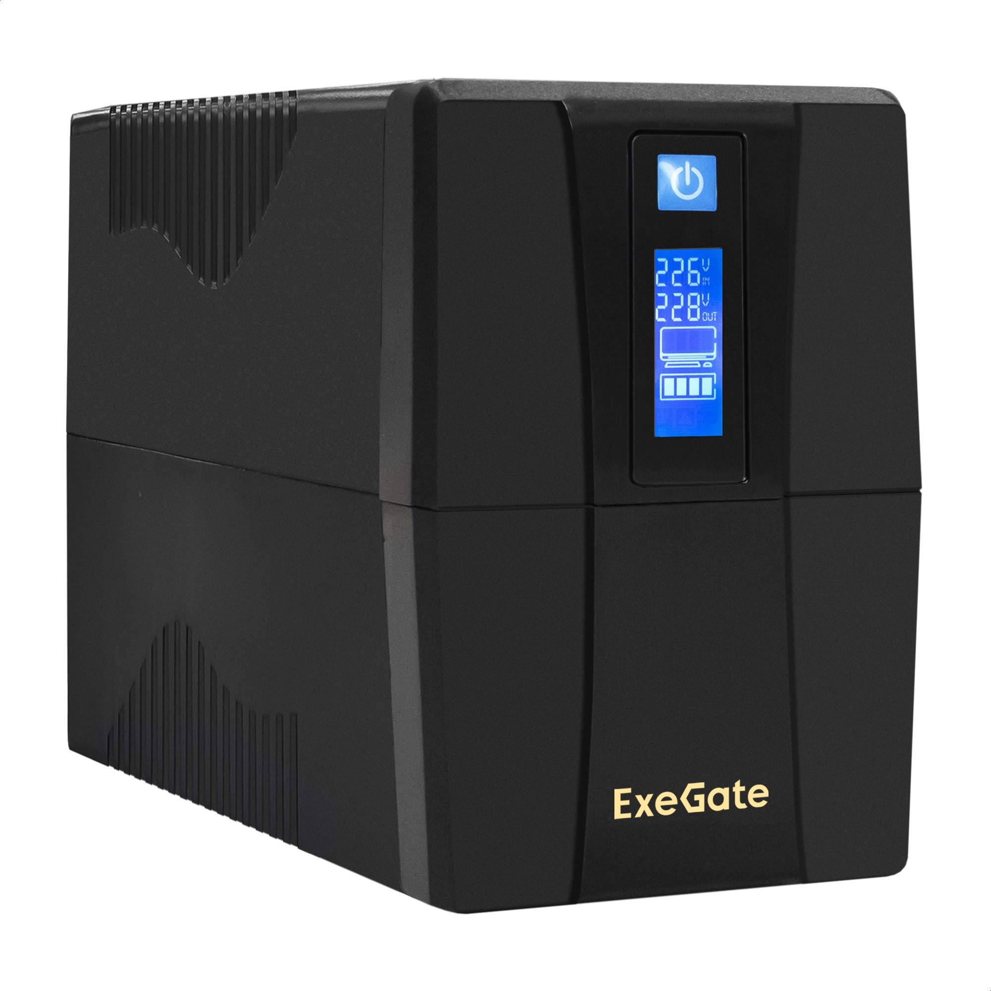 ИБП ExeGate Power Smart ULB-800.LCD.AVR.4C13 (800VA/480W, LCD, AVR, 4*C13, батарея 12V 9Ah, Black)