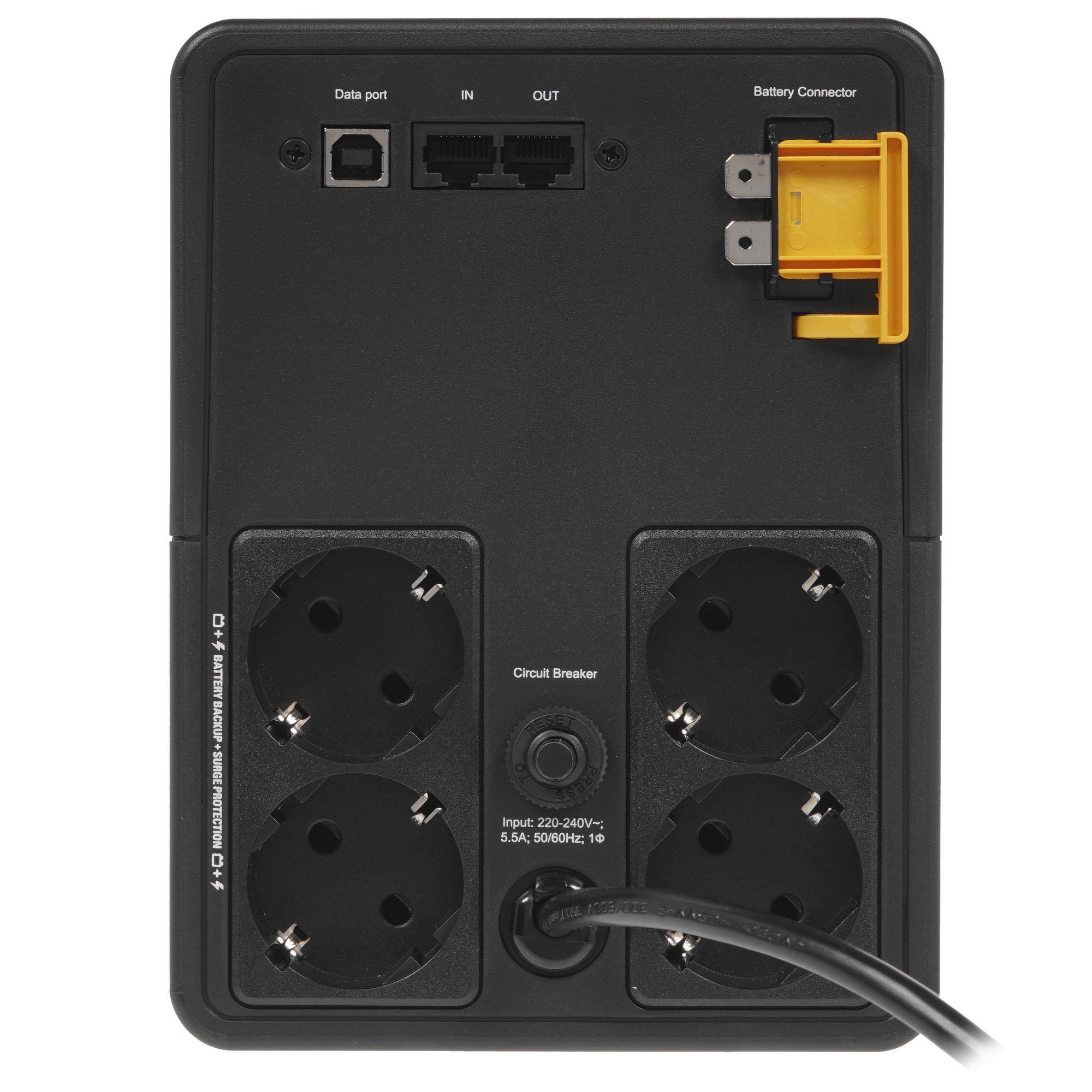 Источник бесперебойного питания APC Back-UPS 1200VA/650W, 230V, AVR, 4 Schuko Sockets, USB, 1 year warranty