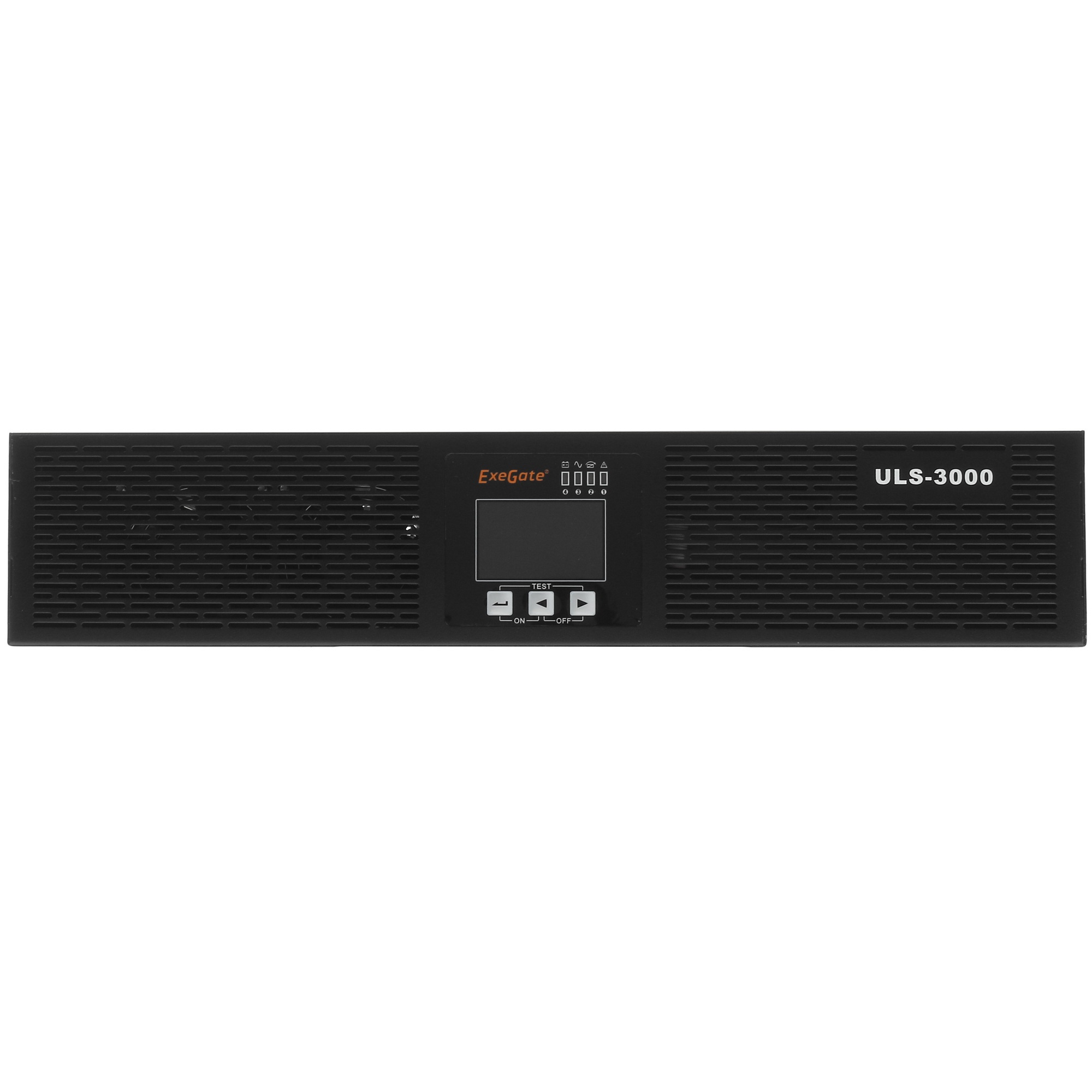 ИБП On-line ExeGate PowerExpert ULS-3000.LCD.AVR.6C13.USB.RS232.SNMP.2U (3000VA/3000W, On-Line, PF=1, LCD, 6*C13, RS232, USB, SNMP-slot, батарея 12V 7.2Ah - 6шт, Rackmount 2U/Tower, металлический корпус, Black)