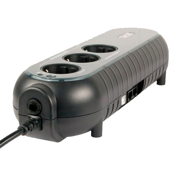Источник бесперебойного питания Powercom Back-UPS WOW, OffLine, 500VA/250W, Tower, 3xSchuko outlets(1 Surge & 2 batt), USB (37370)