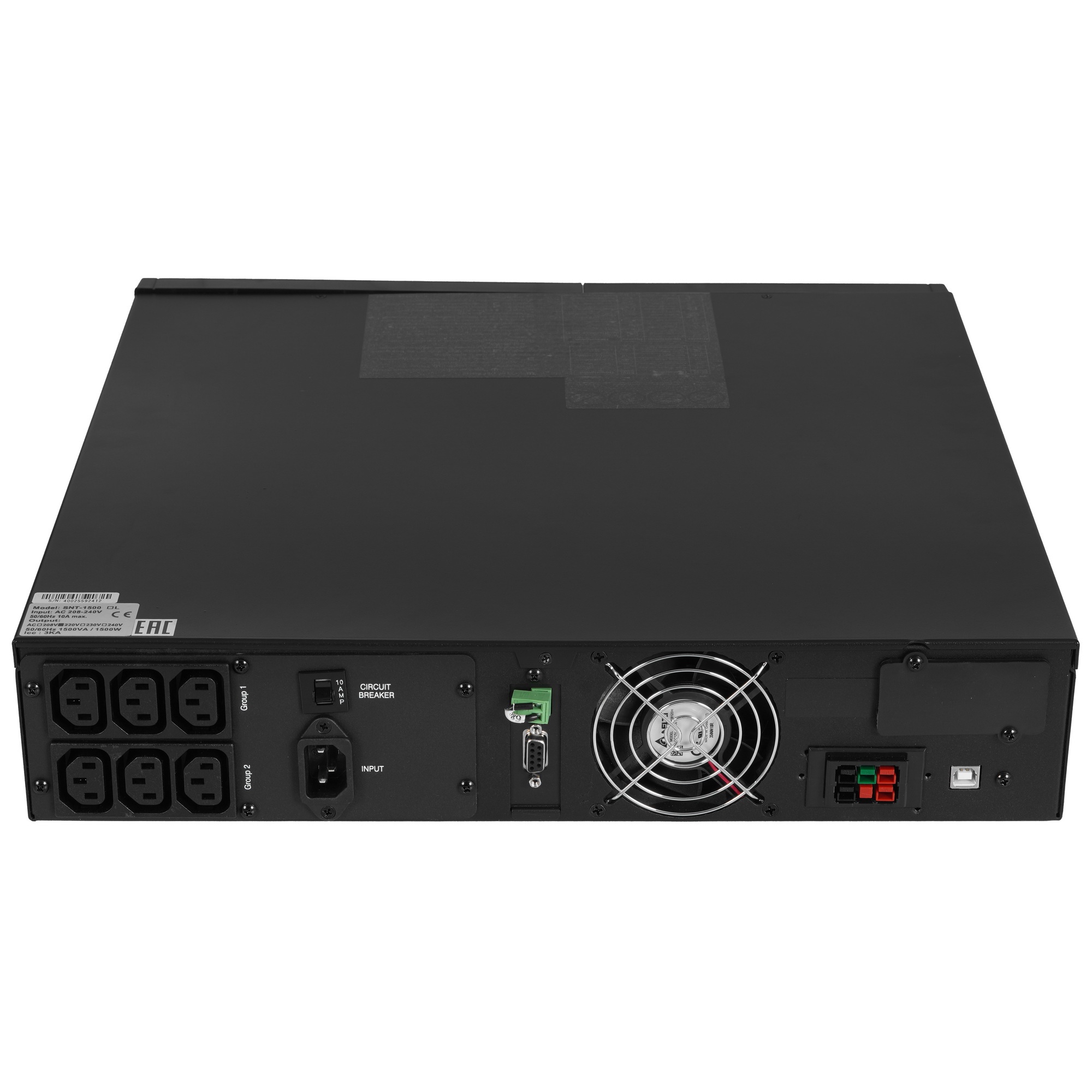 Источник бесперебойного питания Powercom SENTINEL, On-Line, 1500VA/1500W, Rack/Tower, 6*IEC320-C13, Serial+USB, SNMP Slot (1456280)