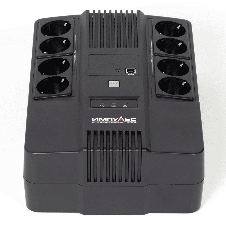 ИБП МАСТЕР 1000, 1000/600 ВА/Вт, LED, USB, RJ11/RJ45, SCHUKOx8 Импульс MT10201
