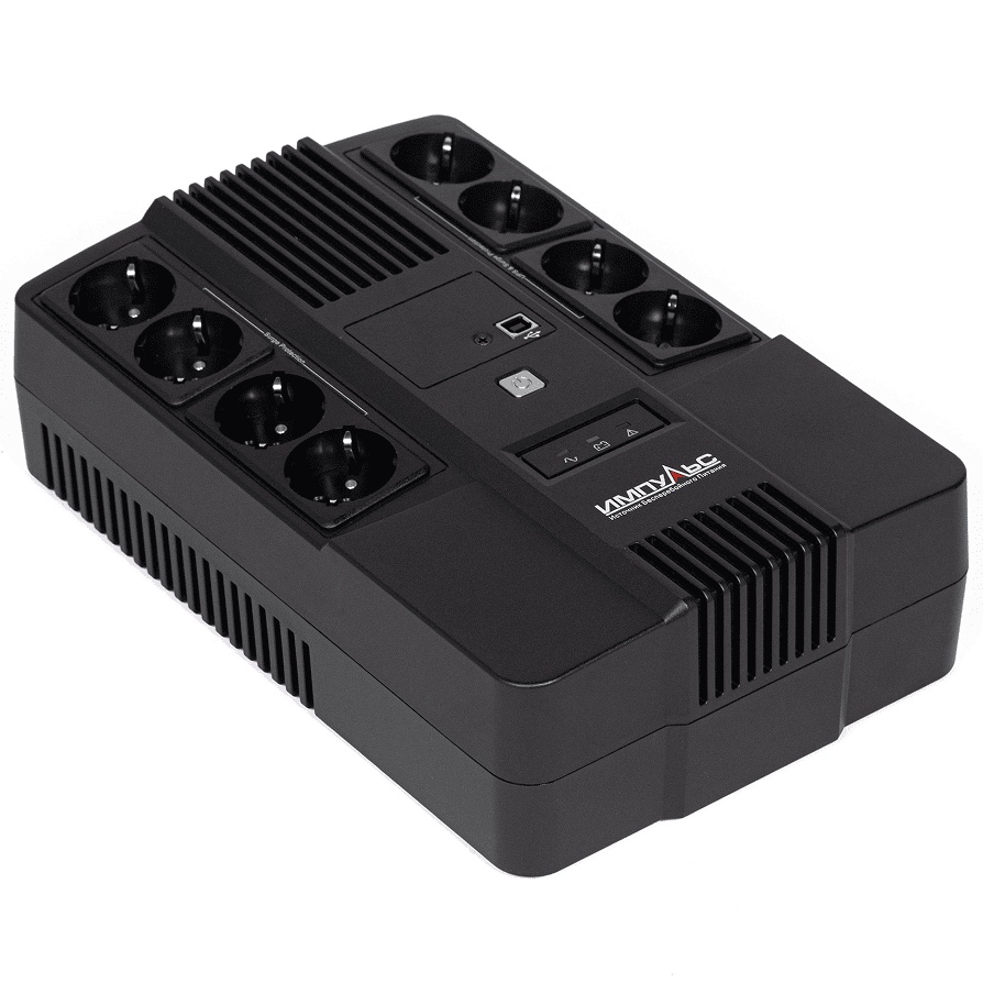 ИБП МАСТЕР 1000, 1000/600 ВА/Вт, LED, USB, RJ11/RJ45, SCHUKOx8 Импульс MT10201