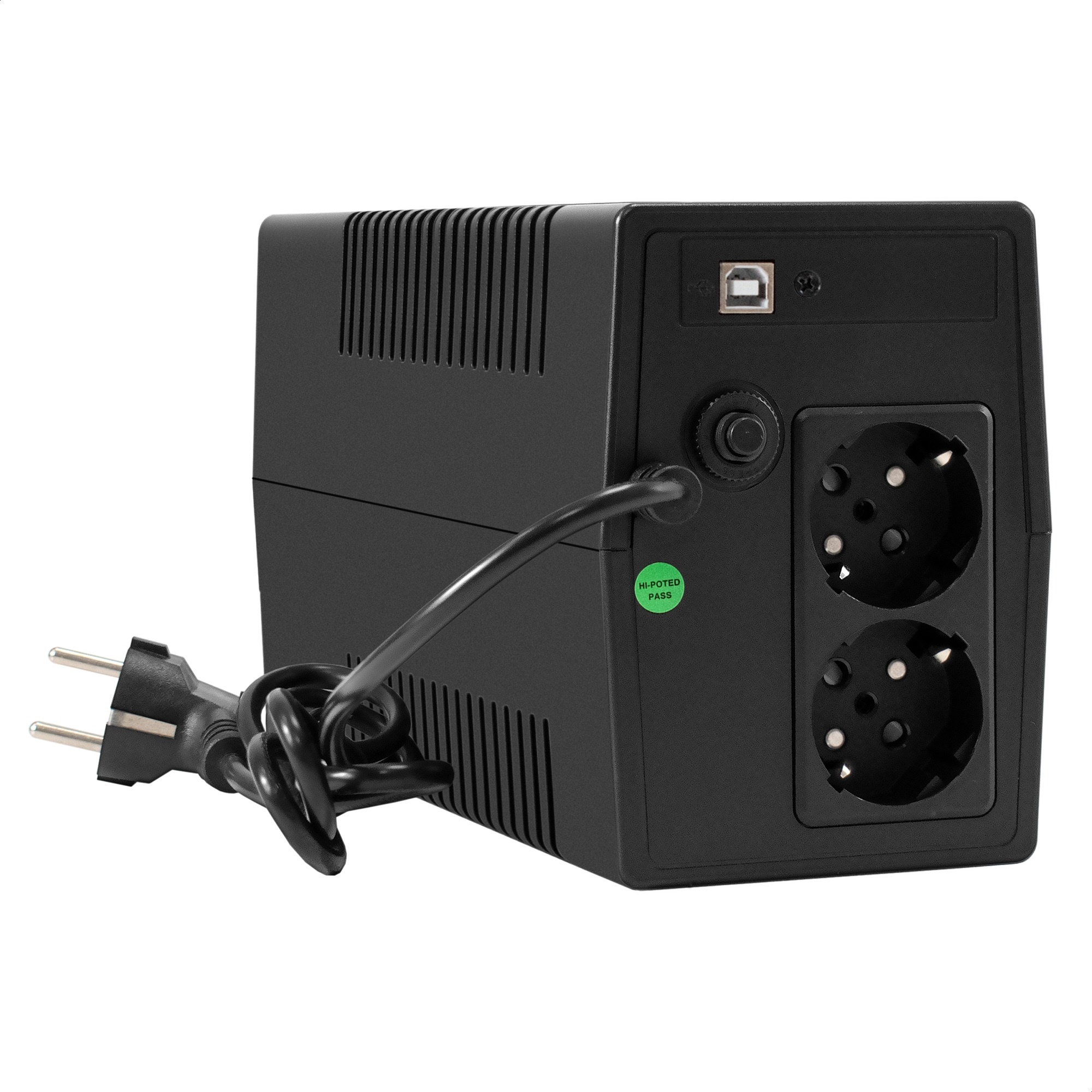 ИБП ExeGate Smart LB-1000.LCD.AVR.2SH.USB (1000VA/650W, LCD, AVR, 2*Schuko, USB, батарея 12V 9Ah, Black)