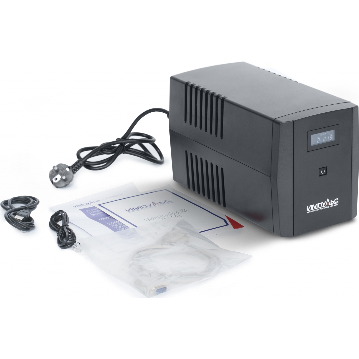 ИБП ЮНИОР СМАРТ 2200, 2200/1320 ВА/Вт, LCD, USB, RJ11/RJ45, SCHUKOx4 Импульс JS22223
