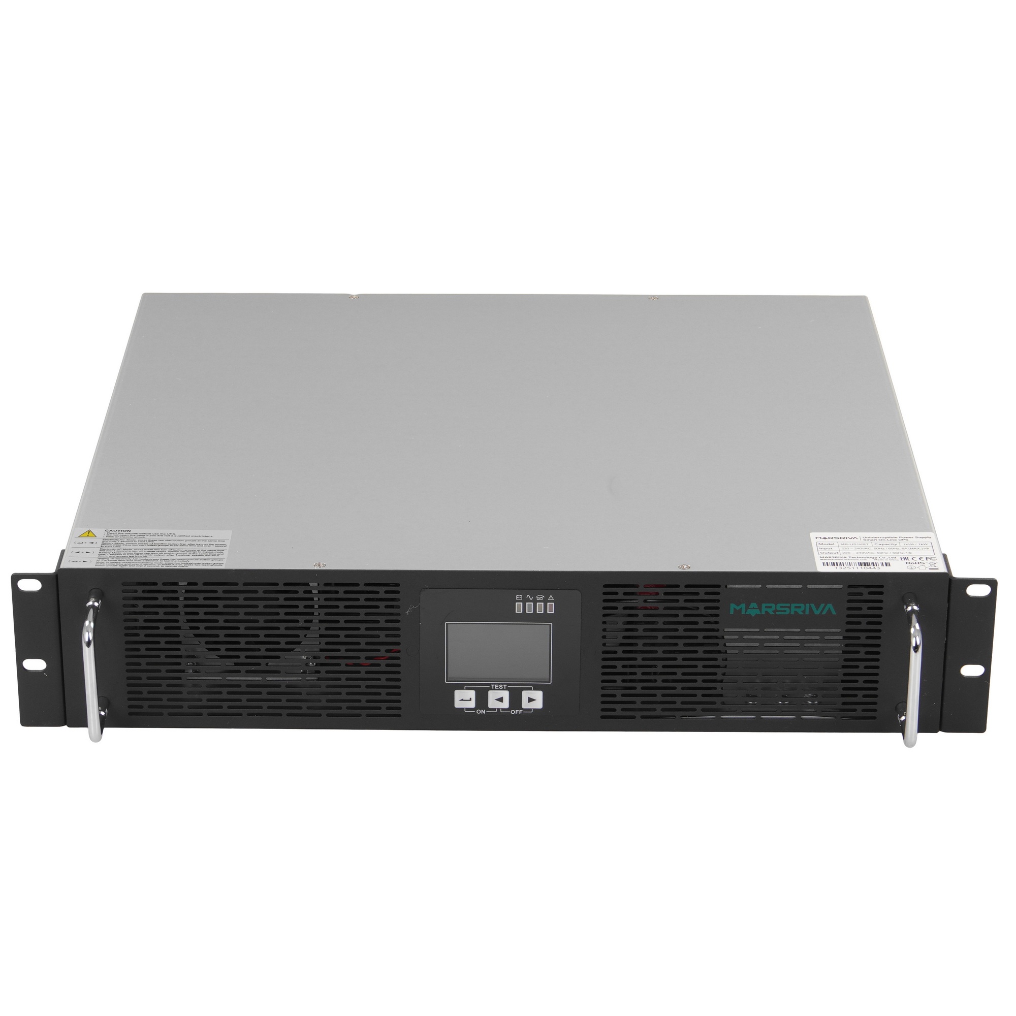Онлайн ИБП MR-US1KRT, 1кВА, 2*12B/9Ач, Вход: С14, Выход: 2*CEE 7/3, стоечный, MARSRIVA