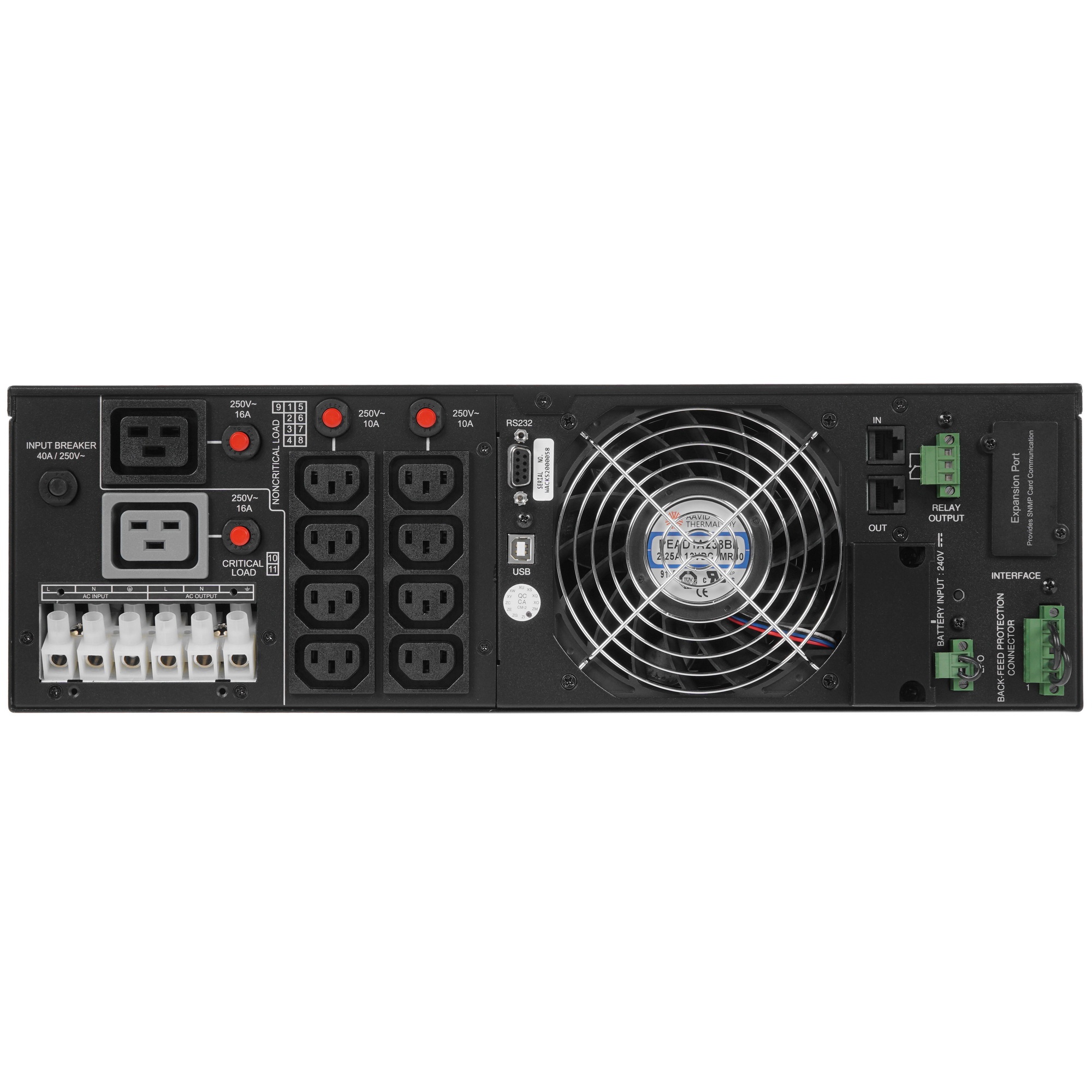 Источник бесперебойного питания CyberPower OL6KERT3UPM Online 6000VA/6000W USB/RS-232/Dry/EPO/SNMPslot/RJ11/45/EBM/Power module without battaries