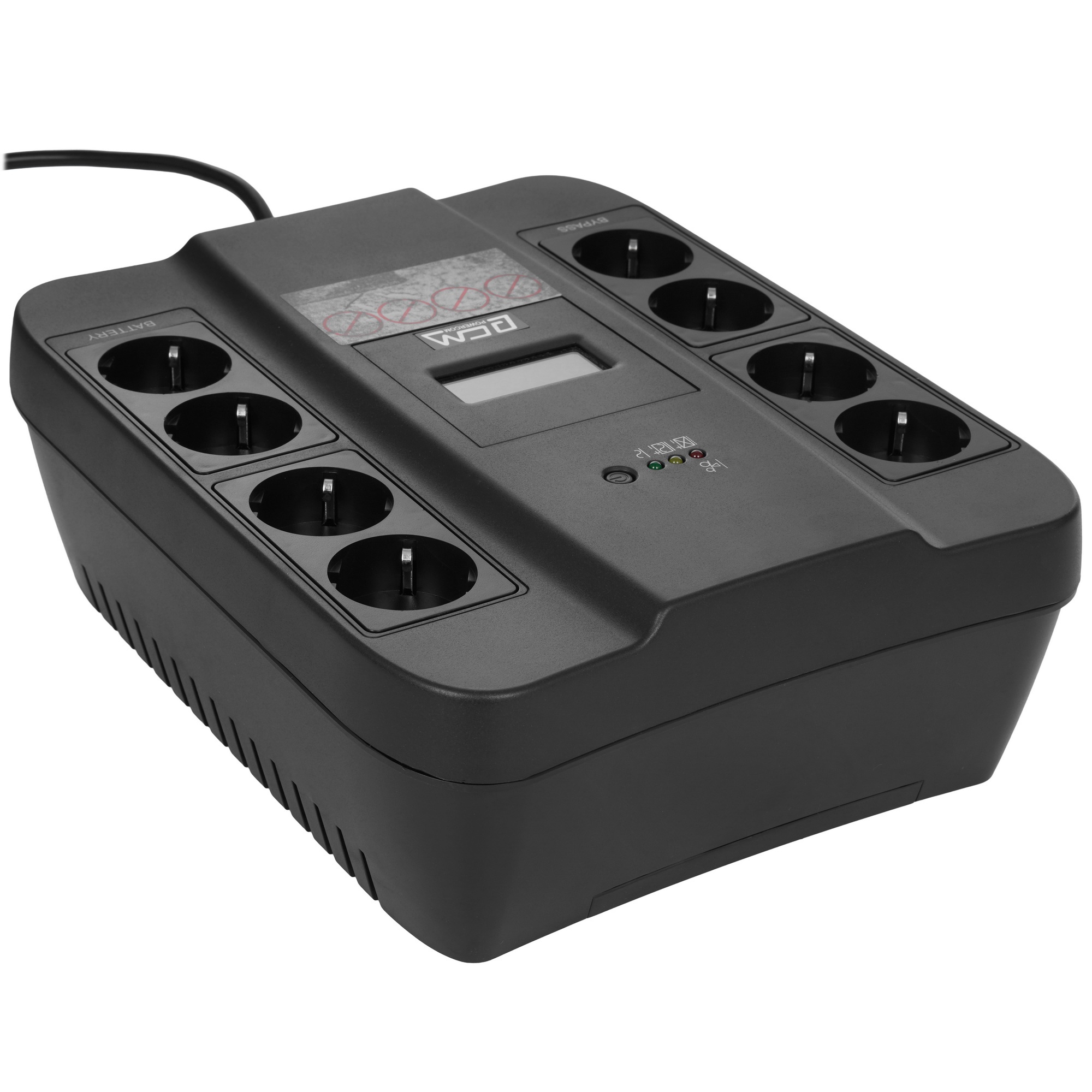 Источник бесперебойного питания Powercom Back-UPS SPIDER, Line-Interactive, LCD, AVR, 550VA/330W, 8x
